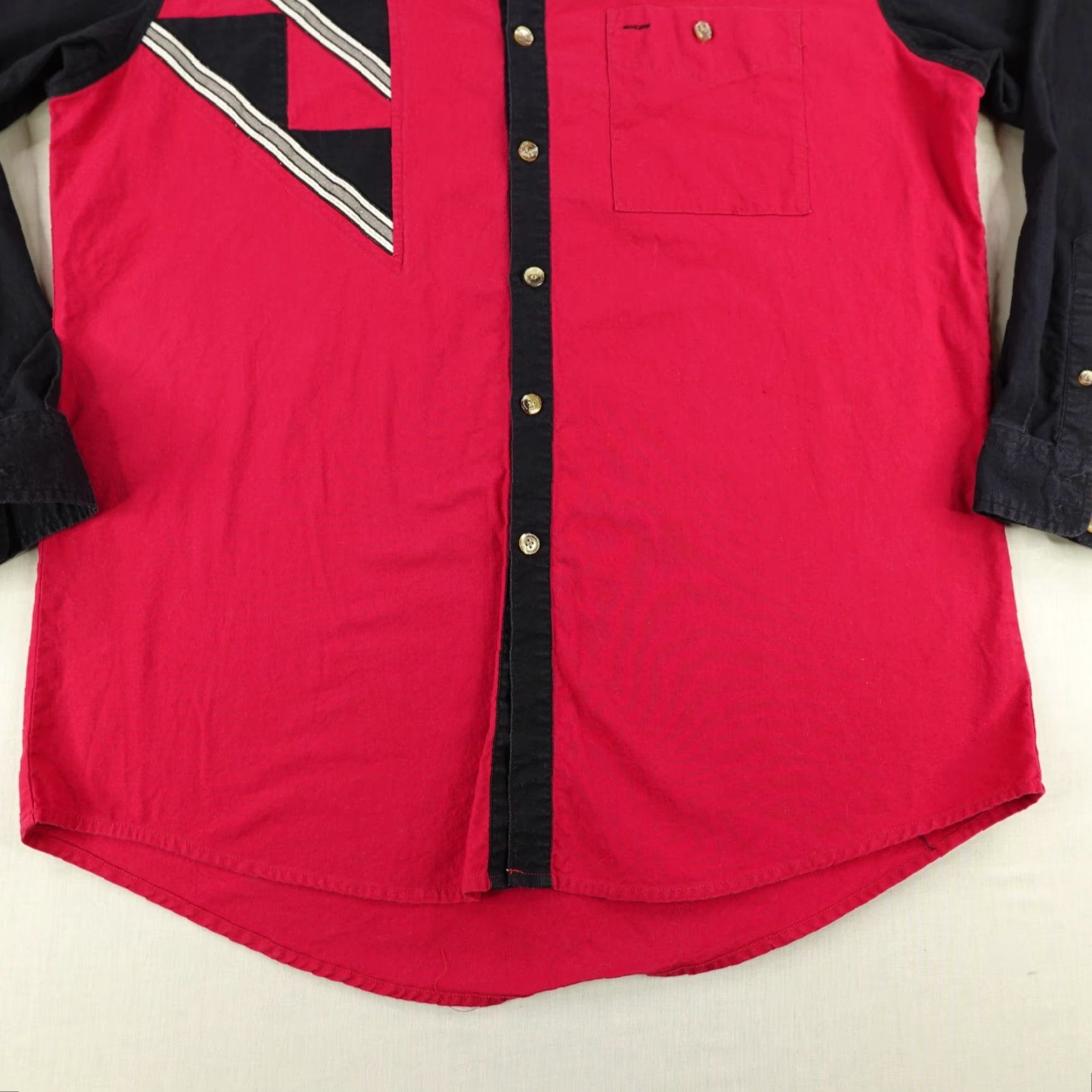 Vintage VINTAGE Spindle River Western Shirt Men Large Cowboy Rodeo Button-Up Long Sleeve Cotton Red Black 90s Size US L / EU 52-54 / 3 - 5 Thumbnail