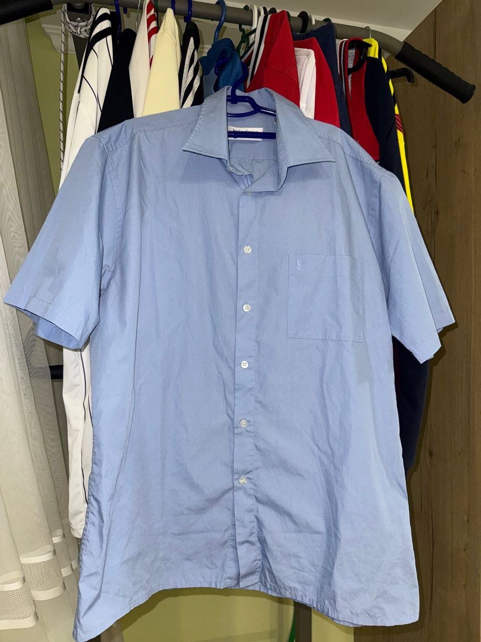 Vintage Vintage YSL Yves Saint Laurent Button Up Short Sleeve Shirt Size US L / EU 52-54 / 3 - 1 Thumbnail