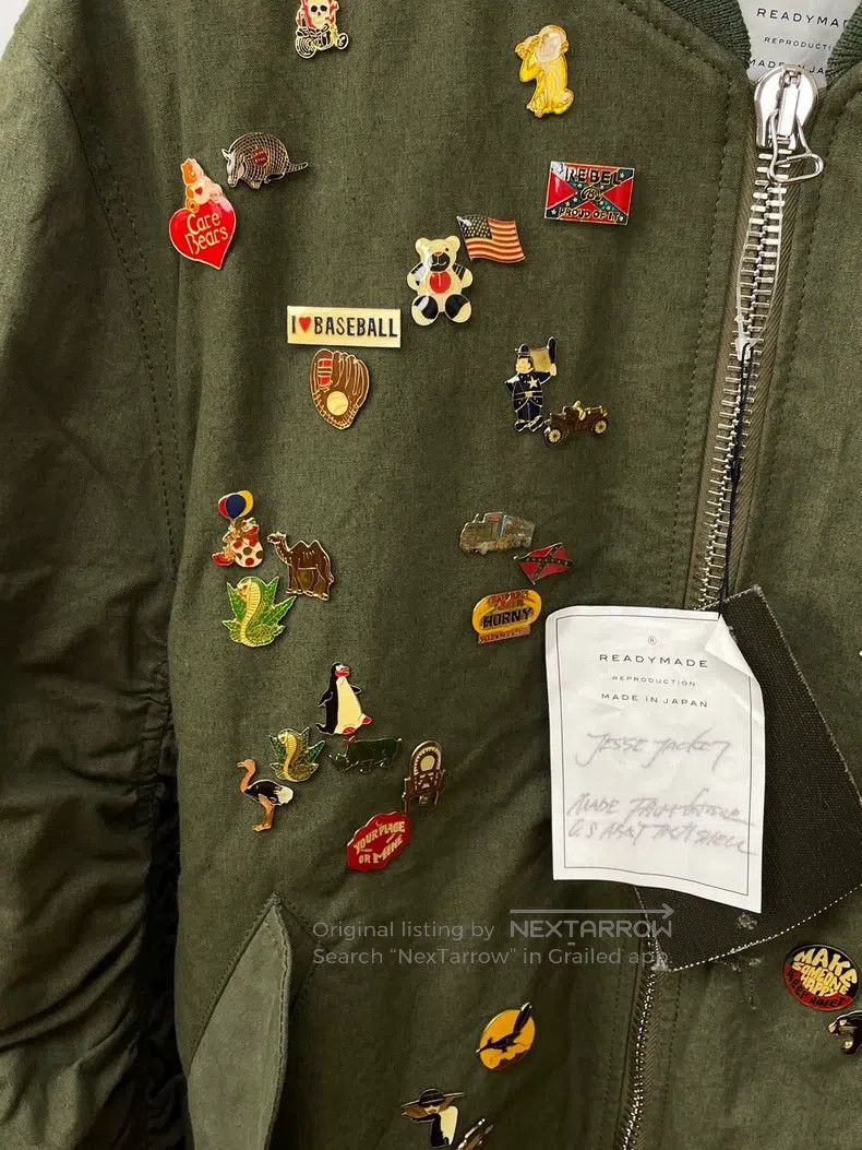Ready Made Flight Jacket, Military Tent Fabric, Antique Fa