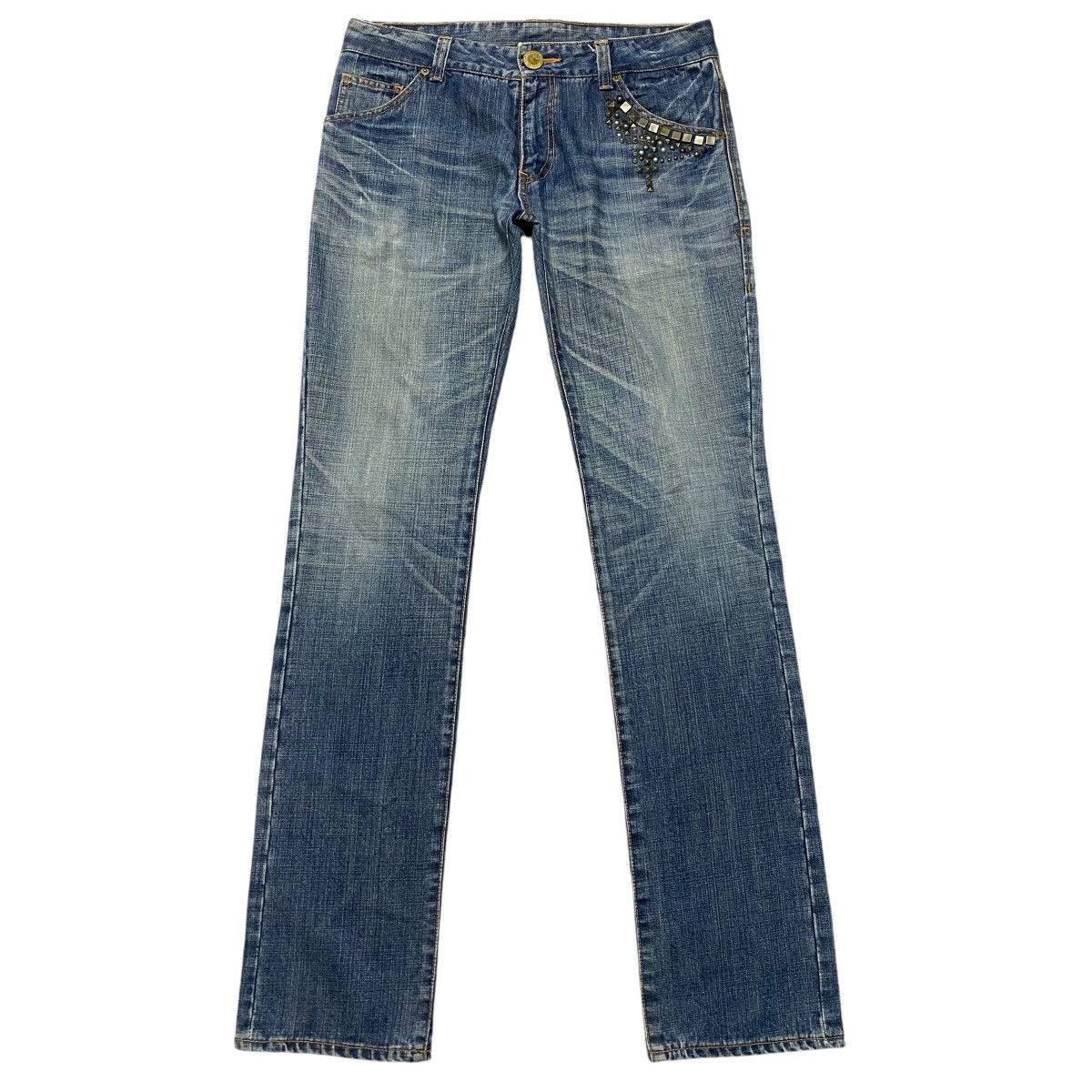 Vintage GLOW NAKED Studded Embellish Denim Skinny Jeans Size US 30 / EU 46 - 3 Thumbnail