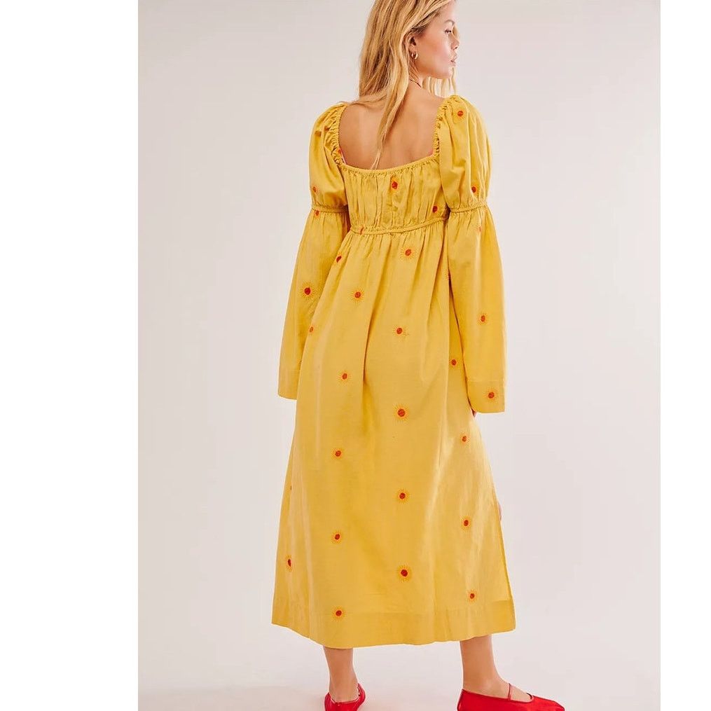 Free People NWT Free People Emory Embroidered Midi Dress $168 SMALL Size S / US 4 / IT 40 - 5 Thumbnail