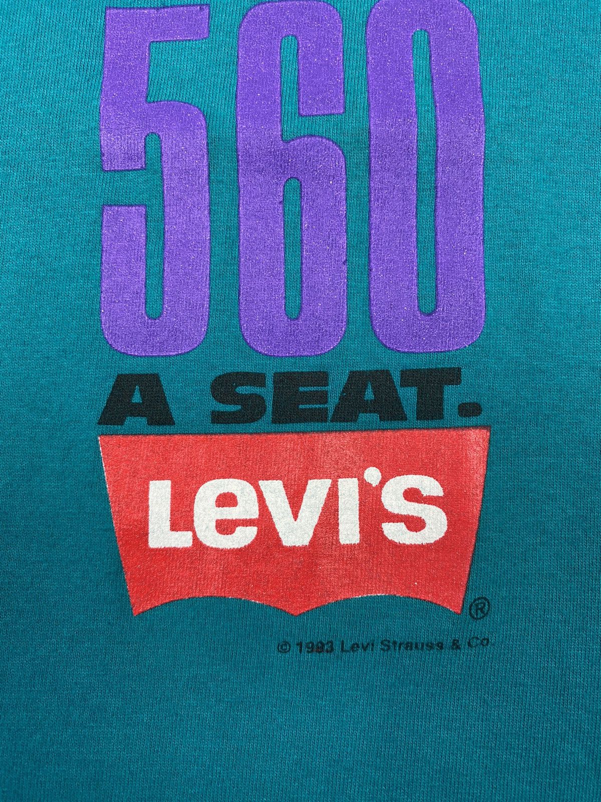 Levi's 1990’s Vintage Levi’s Jeans Graphic Promo Tee Size US XL / EU 56 / 4 - 5 Thumbnail
