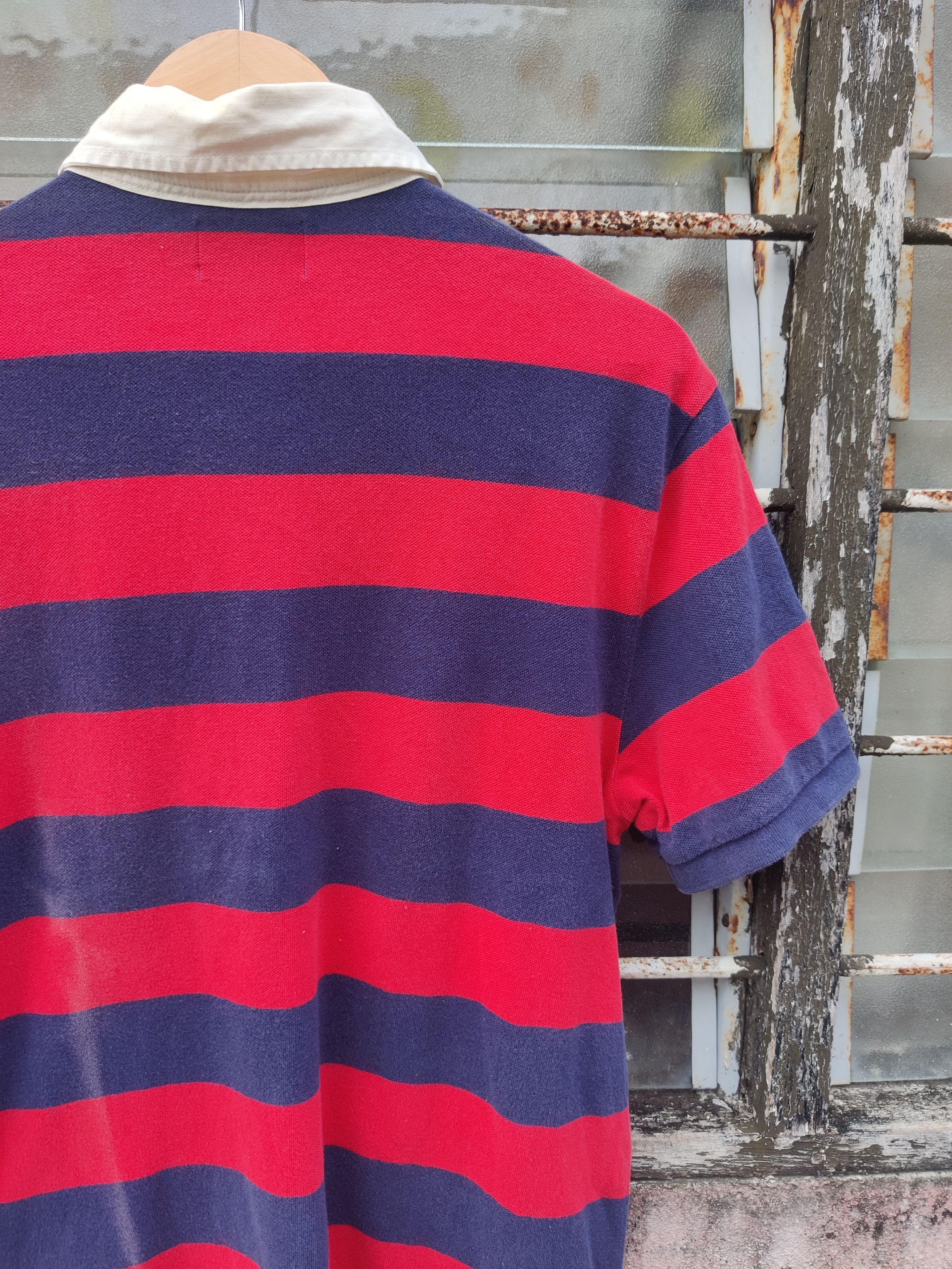 Ralph Lauren Vintage Sun Faded Ralph Lauren Rugby Stripe Shirt Size US L / EU 52-54 / 3 - 6 Thumbnail
