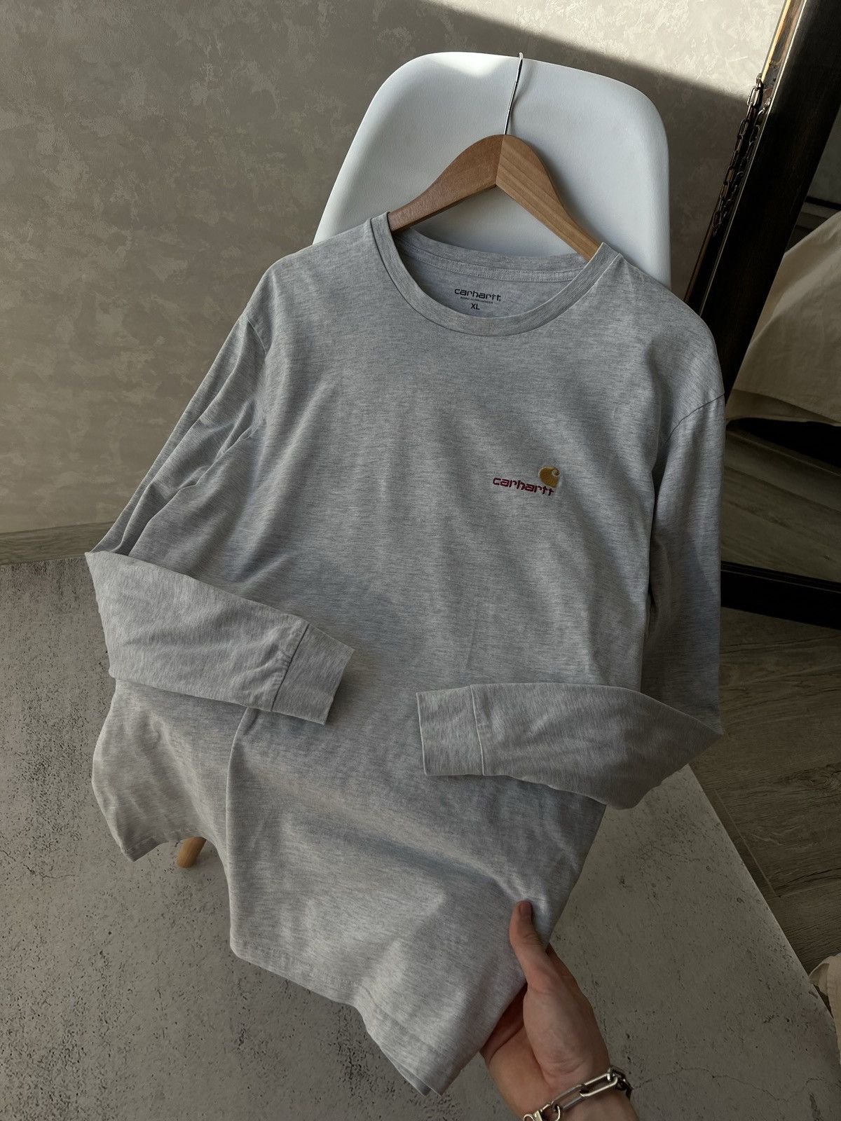 Carhartt × Carhartt Wip Carhartt Script Logo Longsleeve Size US XL / EU 56 / 4 - 1 Thumbnail