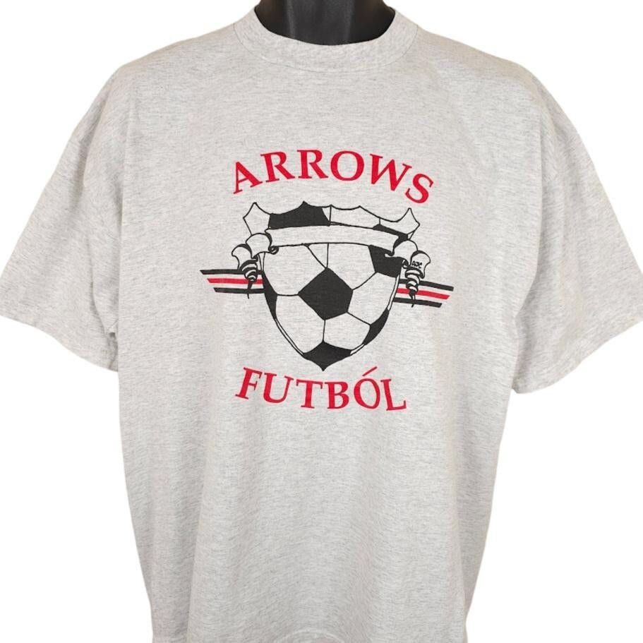 Vintage Vintage Arrows Futbol T Shirt Mens Size XL Gray 90s Y2K Size US XL / EU 56 / 4 - 1 Thumbnail