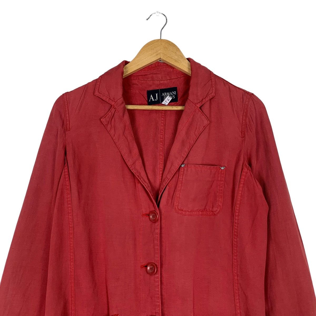 Armani ARMANI JEANS Red Casual Jacket #1171-C54 Size S / US 4 / IT 40 - 2 Thumbnail