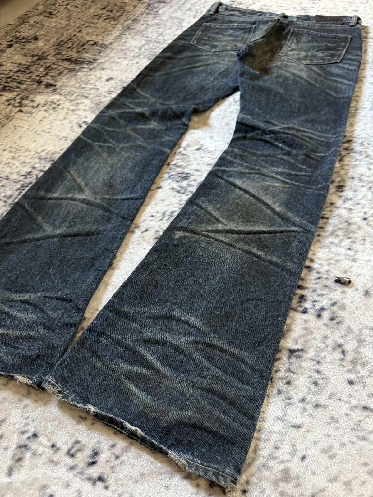 GOSTAR DE FUGA Fuga Japan Shadow Wash Coated Claw Mark Flared Jeans Size US 30 / EU 46 - 19 Thumbnail