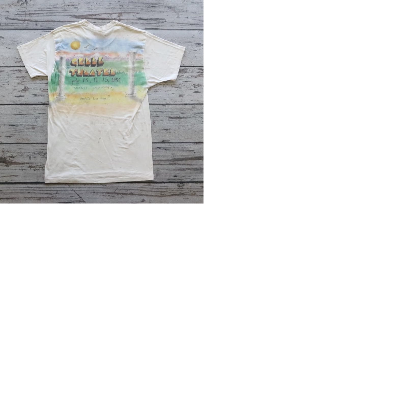 Vintage VINTAGE Grateful Dead Tshirt Main Selling Point Tshirt Adult L White 1984 Terrapin Design Mens Size US L / EU 52-54 / 3 - 9 Thumbnail