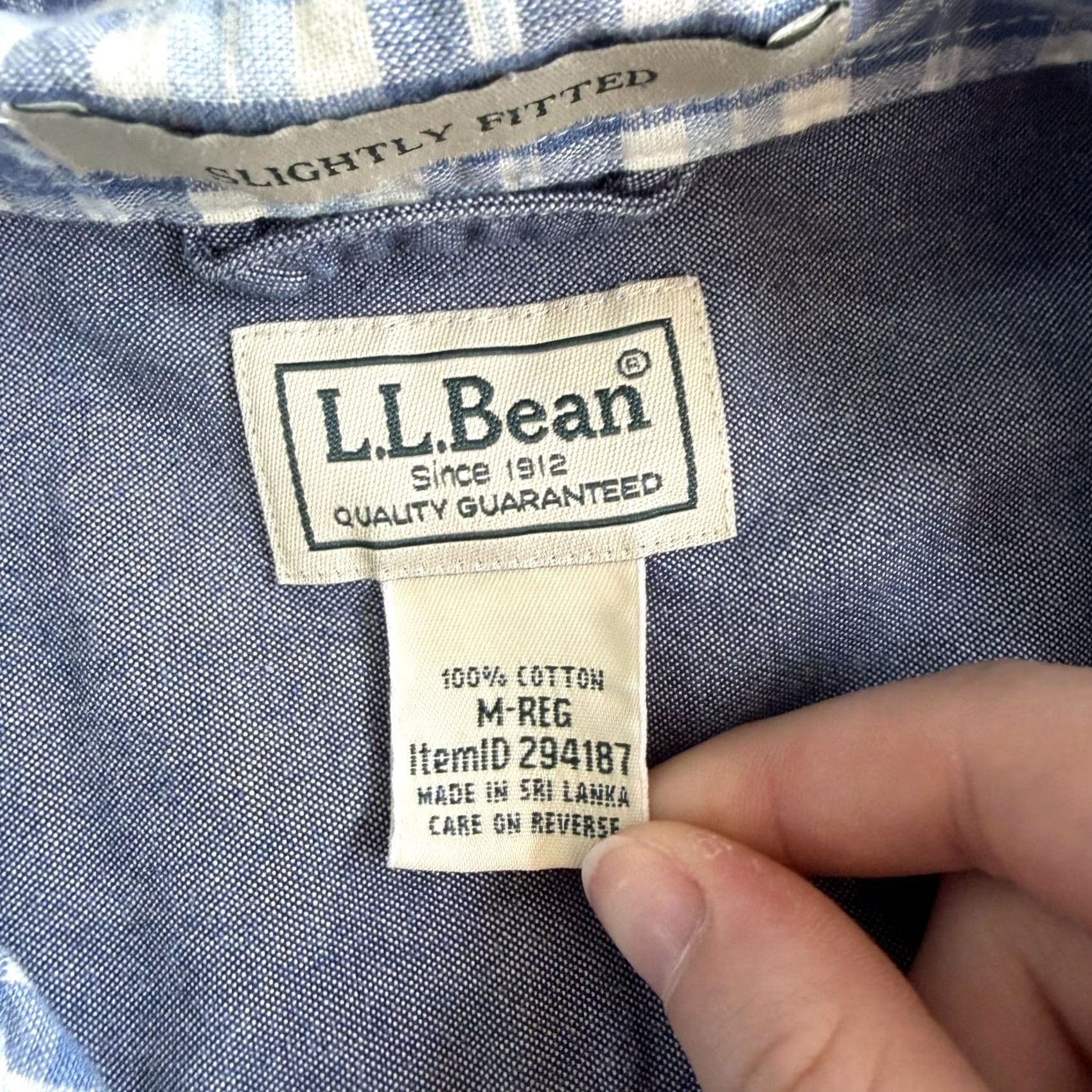 Vintage L.L. Bean Shirt Mens Medium Blue Plaid Long Sleeve Button Up Size US M / EU 48-50 / 2 - 3 Thumbnail