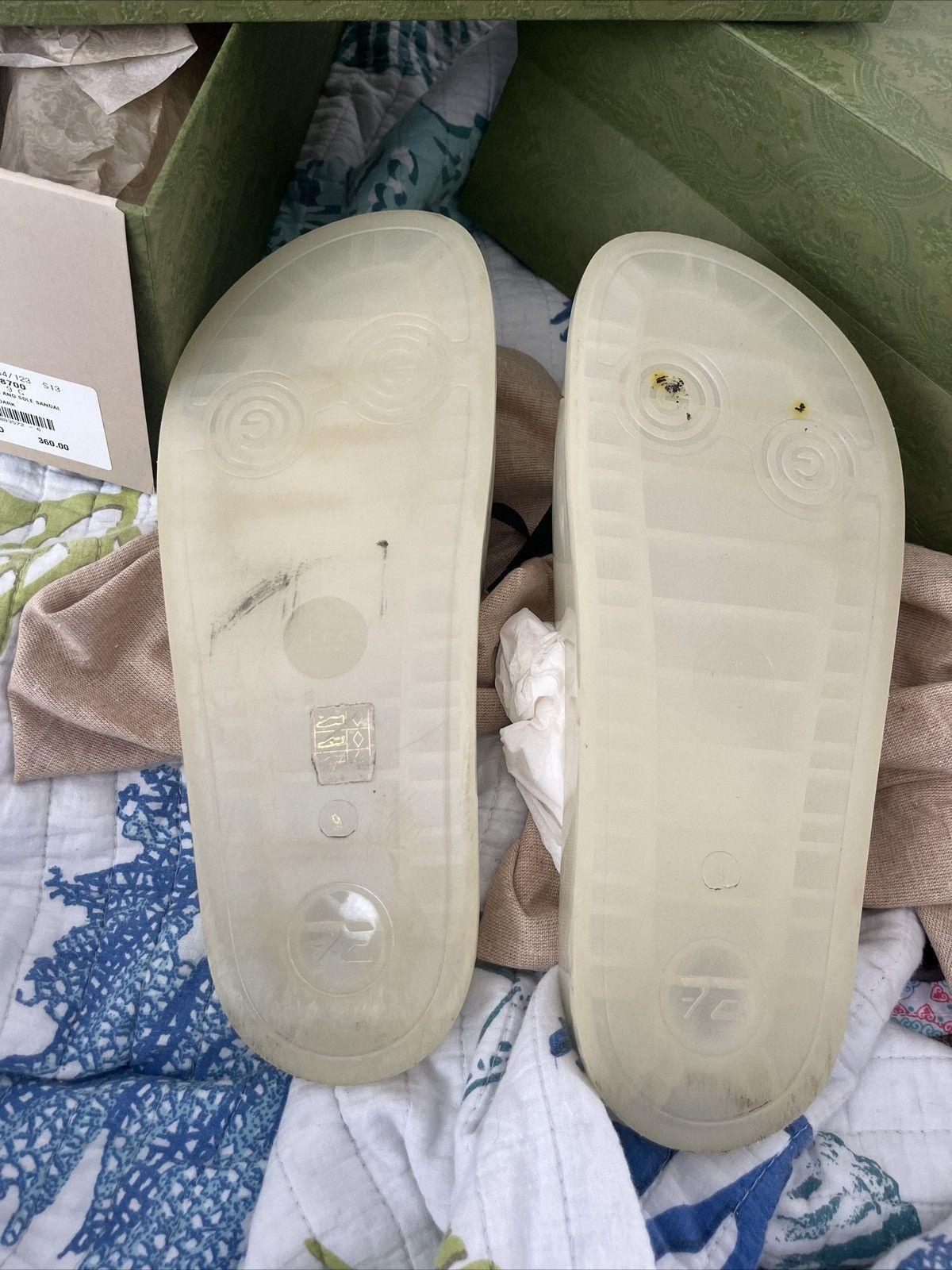 Gucci Gucci Glow in the Dark Slides Sandals Men’s size 9 PREOWNED Size US 9 / EU 42 - 4 Thumbnail