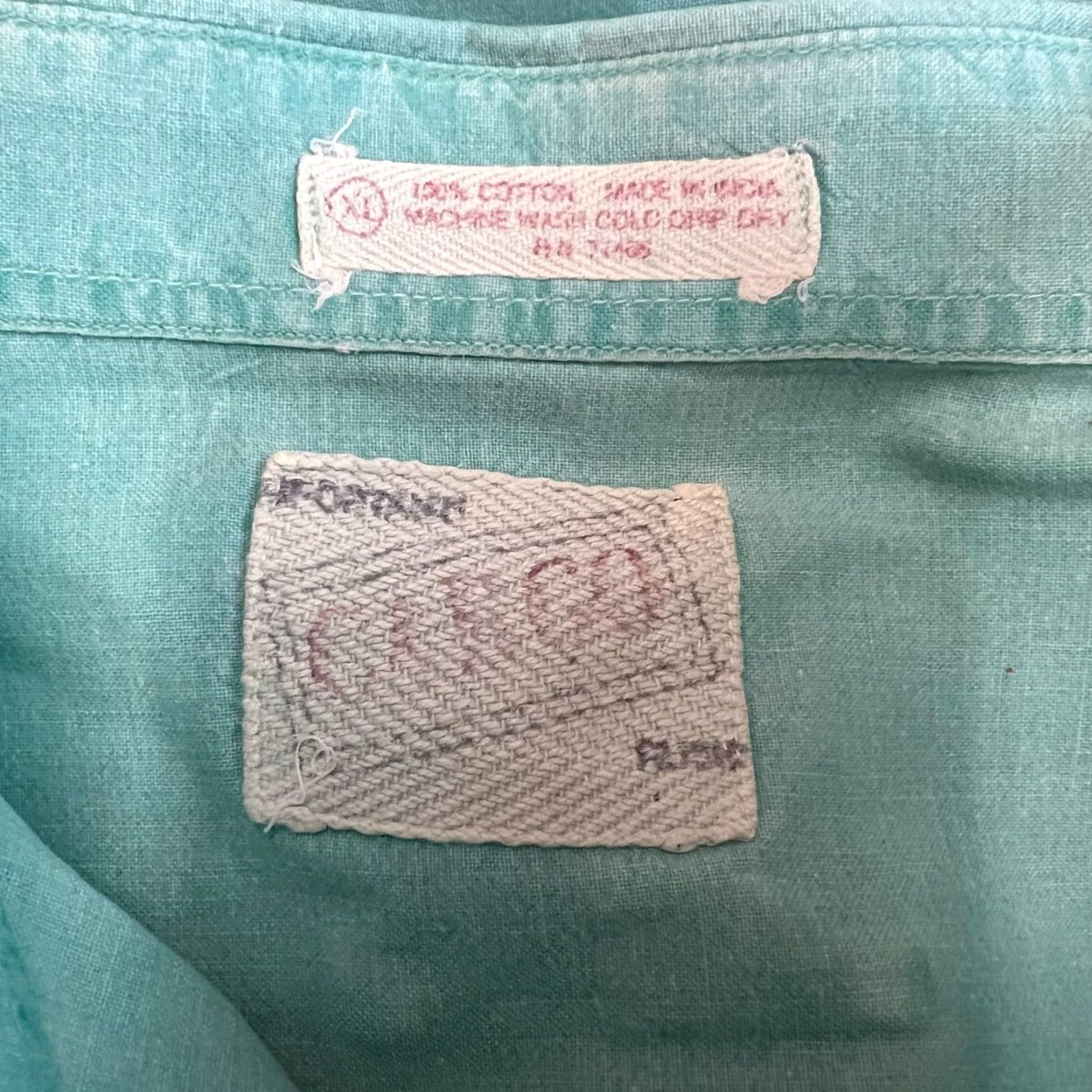 Altea VINTAGE Cargo Button Shirt Mens XL Teal Blue Heavyweight Cotton Pockets 100% USA Seller Mens XL Teal Blue Button-Up Shirt Size US XL / EU 56 / 4 - 5 Thumbnail
