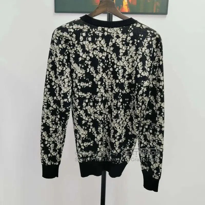 Dior Dior Floral Patterned Black Knit Pullover Sweater . Size S / US 4 / IT 40 - 2 Thumbnail