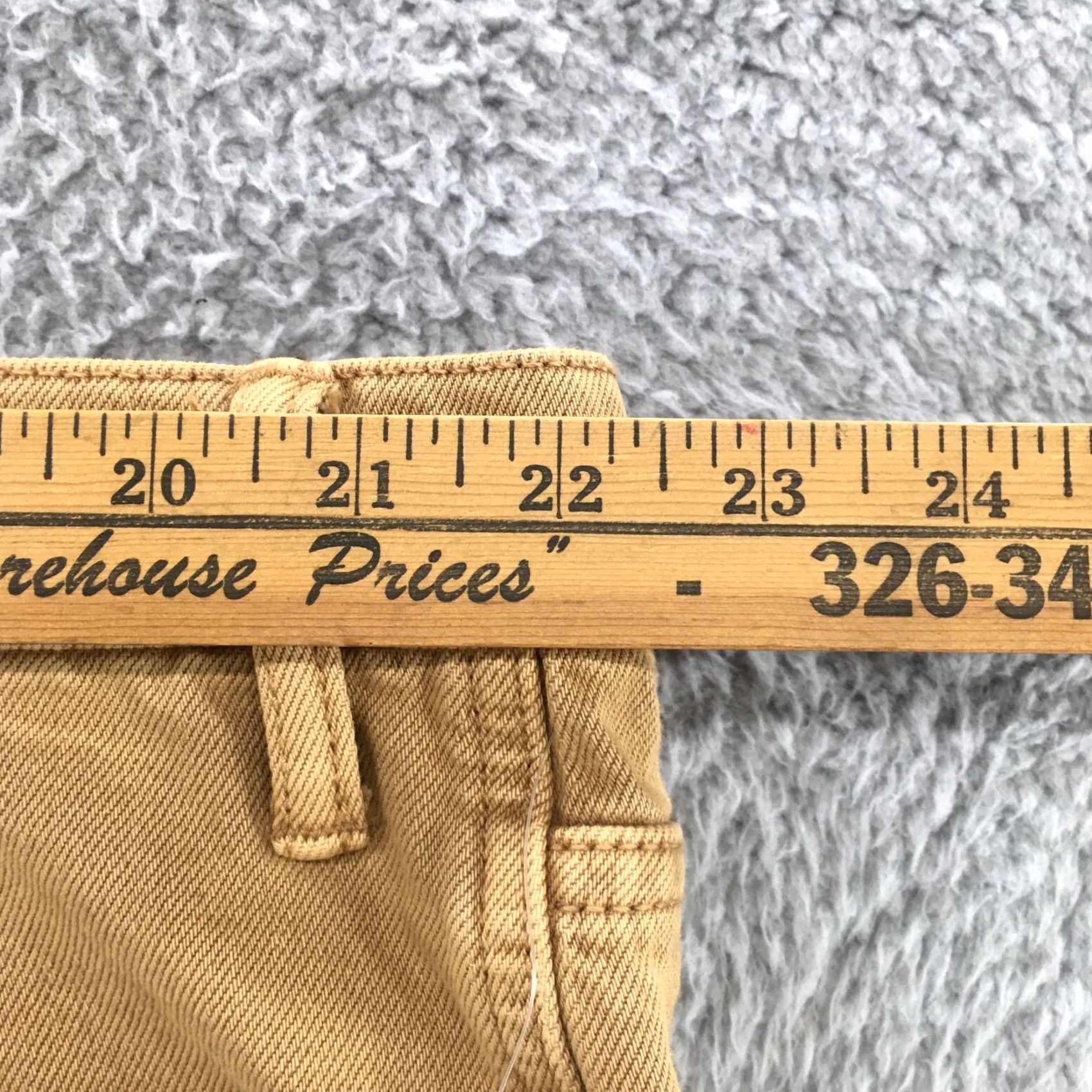 Vintage Arizona Jean Co Baggy Bermuda Shorts Mens 46 Brown Denim Cotton Blend Casual Regular 5-Pocket Pockets Beltless Zip Front 9.5in Inseam Size US 30 / EU 46 - 4 Thumbnail