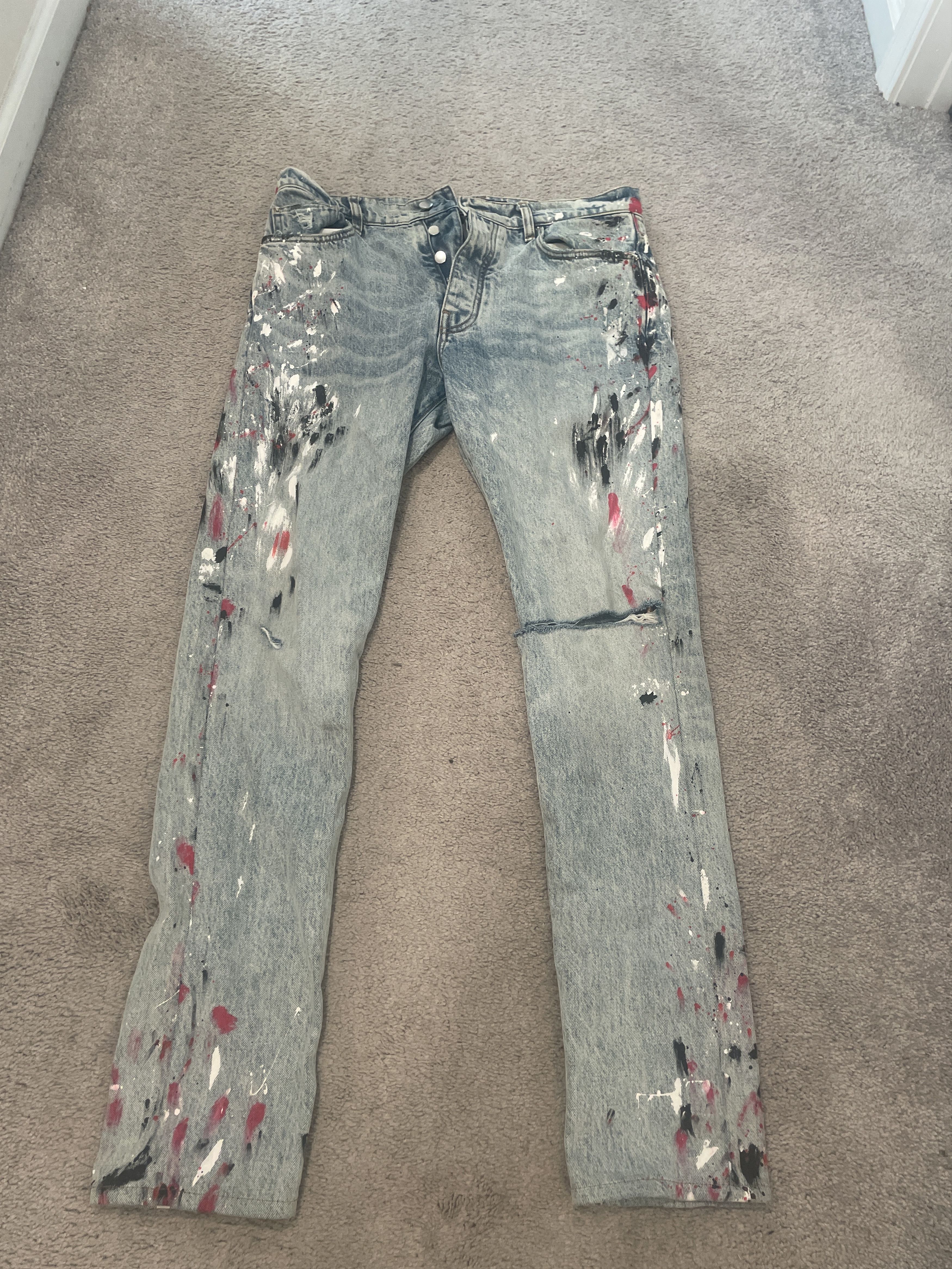 Amiri Amiri paint splatter jeans Size US 32 / EU 48 - 1 Thumbnail