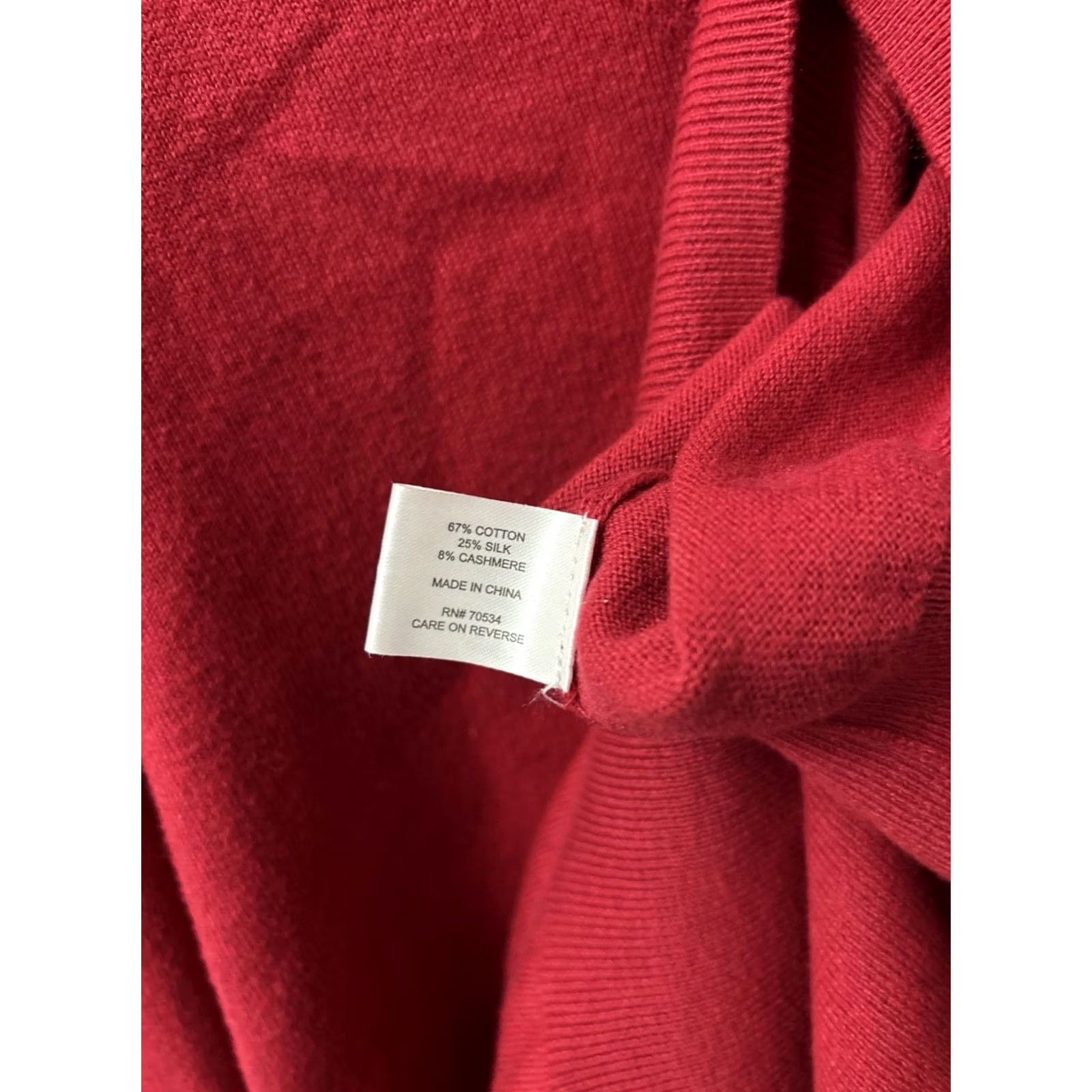 Orvis ORVIS Sweater Mens XL Red V Neck Silk Cashmere Blend Pullover L/S Size US XL / EU 56 / 4 - 7 Thumbnail