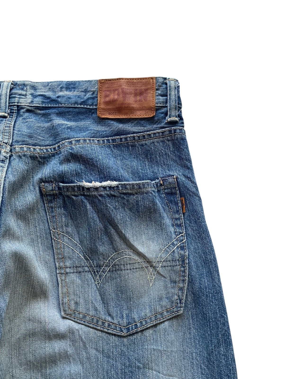 Edwin VINTAGE EDWIN 505Z SELVEDGE RUSTY JAPANESE DISTRESSED DENIM Size US 34 / EU 50 - 16 Thumbnail