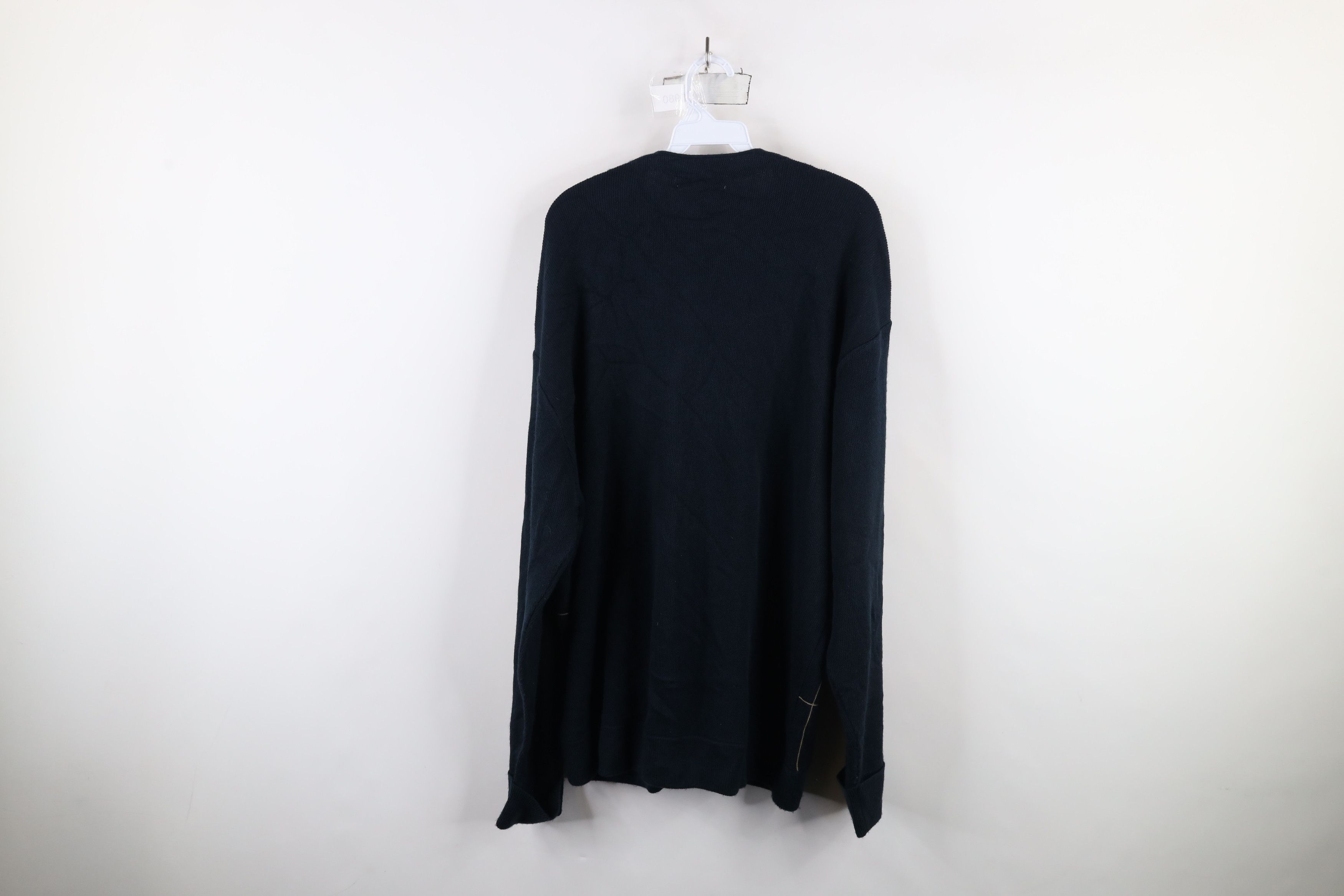 Vintage Vintage 90s Streetwear Button Cardigan Sweater Navy Blue Size US XL / EU 56 / 4 - 8 Thumbnail