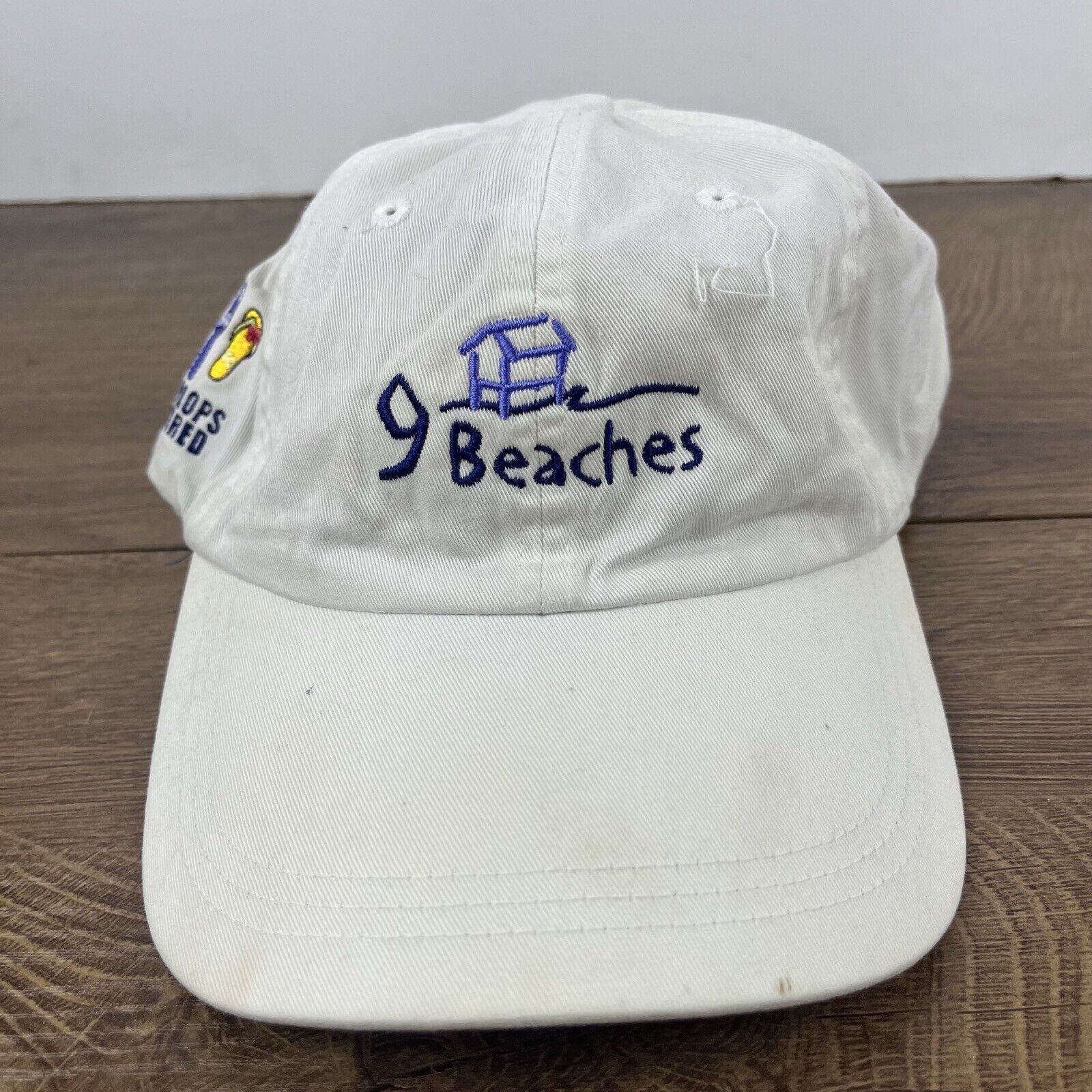 Other 9 Beaches Hat Beach Hat White Hat Adjustable Flip Flops Requ Size ONE SIZE - 5 Thumbnail