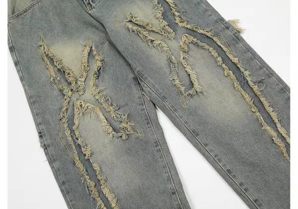 VIBE Vintage hip hop frayed trim distressed jeans Size US 32 / EU 48 - 5 Thumbnail