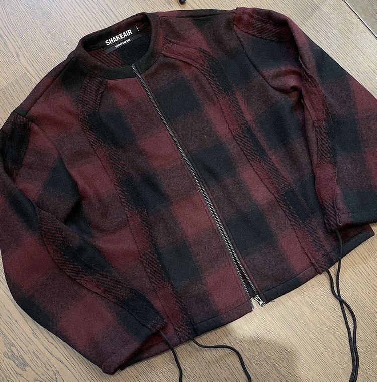 Japanese Brand × Vintage Retro outdoor fashion plaid check ruched jacket Size US XL / EU 56 / 4 - 6 Thumbnail