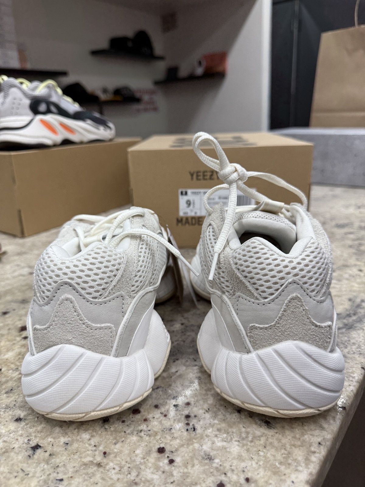 Yeezy Adidas Yeezy 500 Bone Whites (2023) Size US 9.5 / EU 42-43 - 4 Thumbnail
