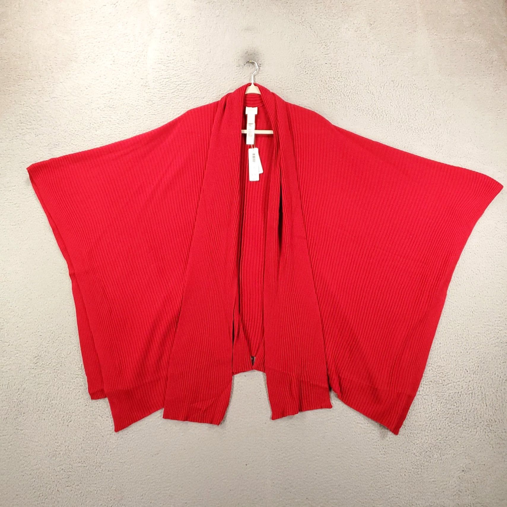 Vintage Chicos Cardigan Womens Regular Size S Red Knit Open Kimono Sleeve Twist Open Accents Casual Cardigan Sweater Size S / US 4 / IT 40 - 2 Thumbnail