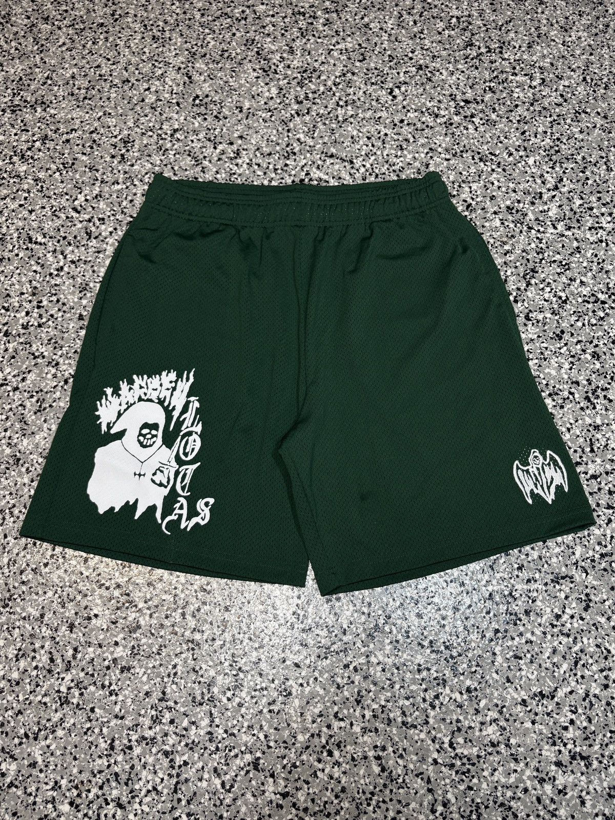 Warren Lotas 2023 Warren Lotas Signature Reaper Green Gym Shorts Size XL Size US 34 / EU 50 - 1 Thumbnail