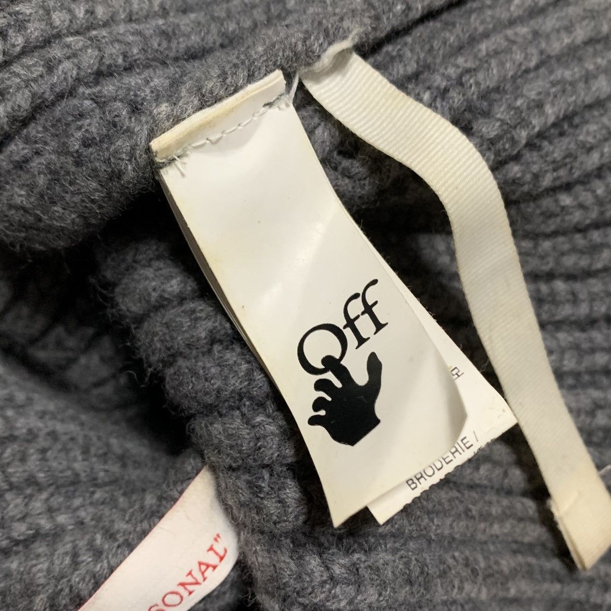 Off-White Off White Beanie Off White Logo Grey Beanie Hat Virgil Abloh Size ONE SIZE - 5 Thumbnail