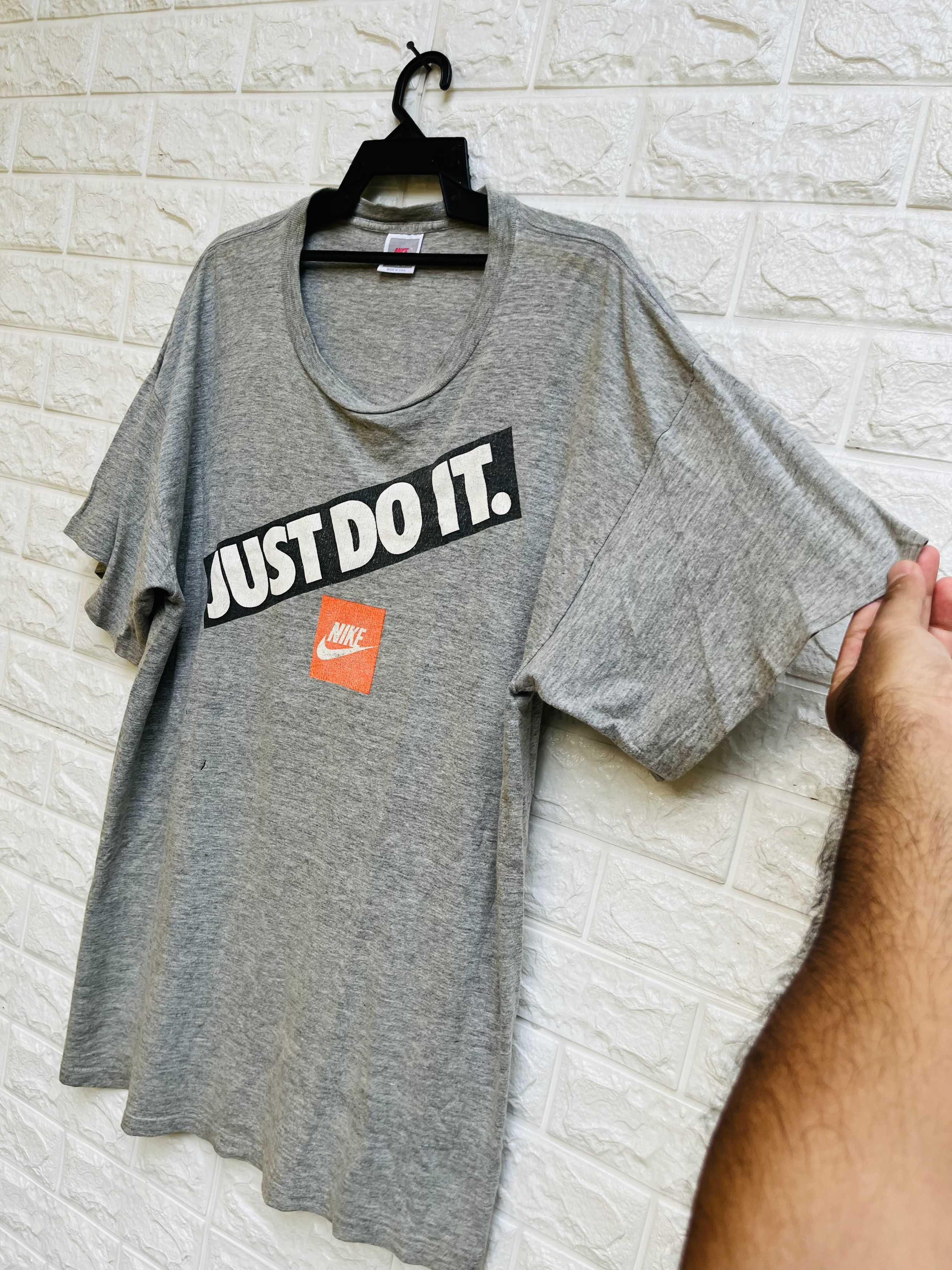 Japanese Brand × Nike × Vintage Vintage 80s Nike Just Do It Designer Fashion Style Size US XL / EU 56 / 4 - 5 Thumbnail
