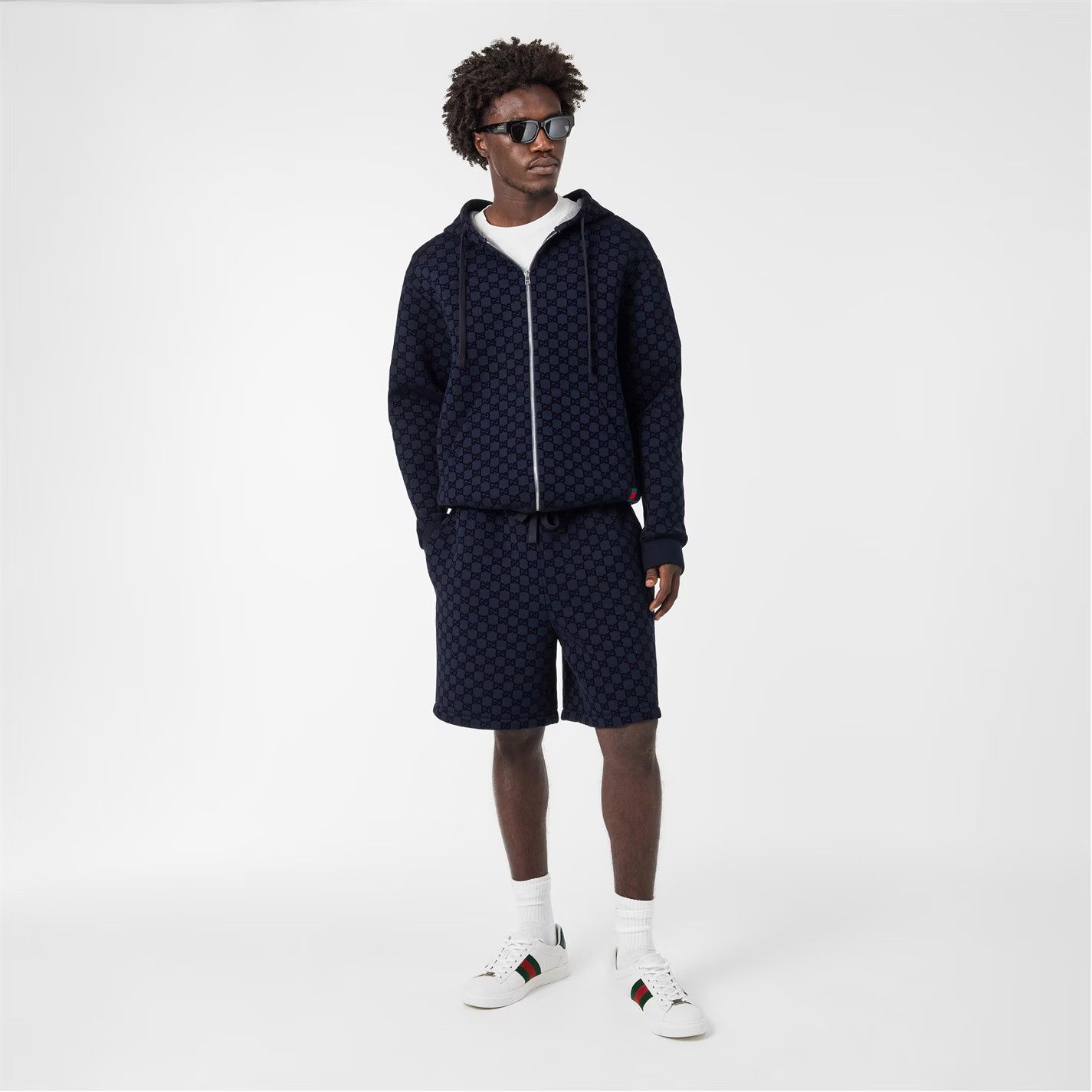 Gucci o1g2r1mq0426 Full Zip Hoodie in Navy Size US L / EU 52-54 / 3 - 5 Thumbnail