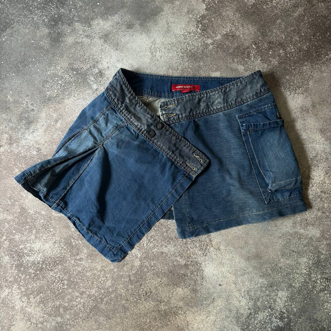 Miss Sixty × Vintage Miss Sixty Vintage Asymmetric Mini Skirt Size 28" / US 6 / IT 42 - 2 Thumbnail