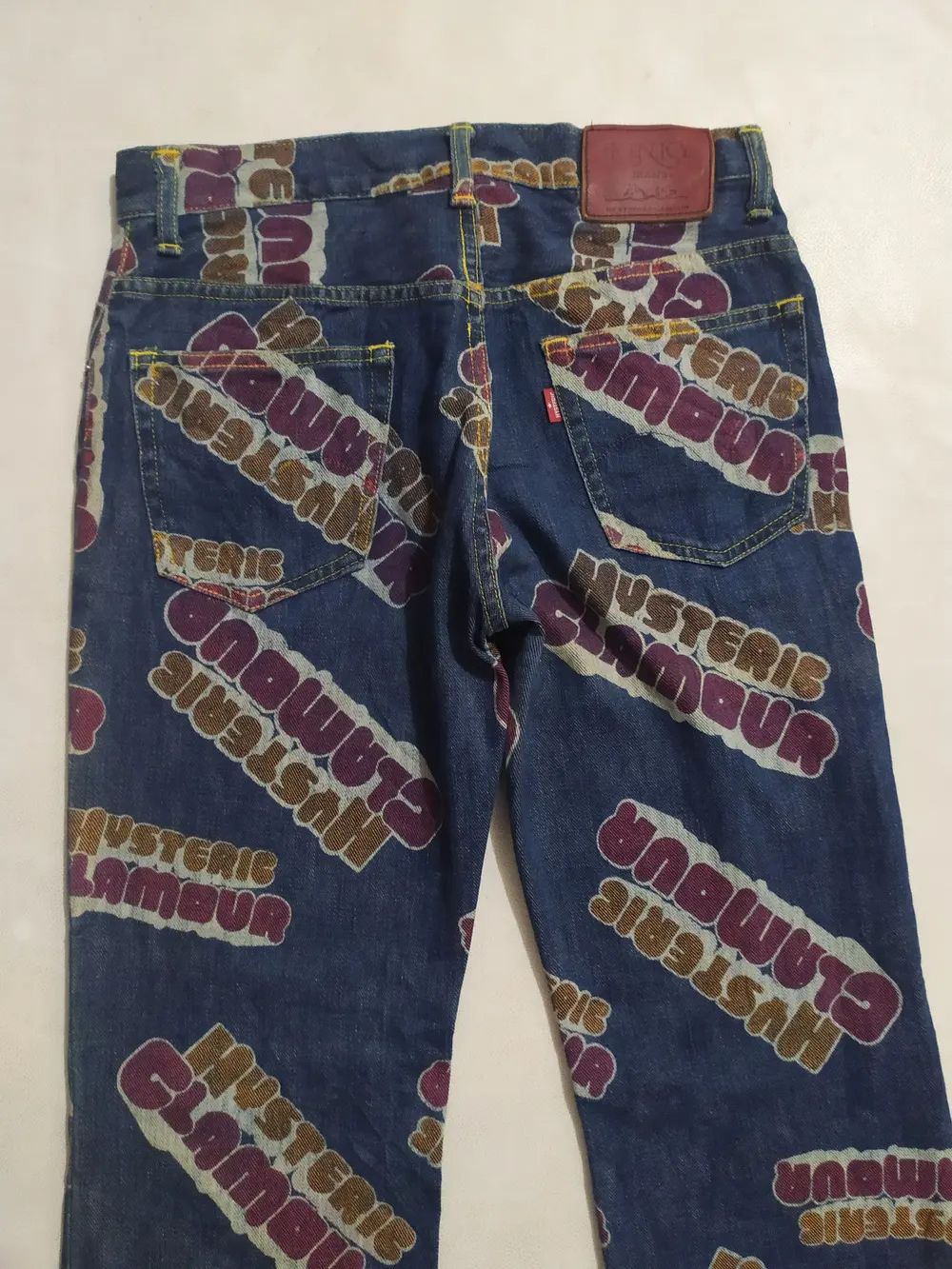 Hysteric Glamour 🔥Rare!!! Hysteric Glamour kinky Fullprint Logo Design Pants Size 29" - 7 Thumbnail