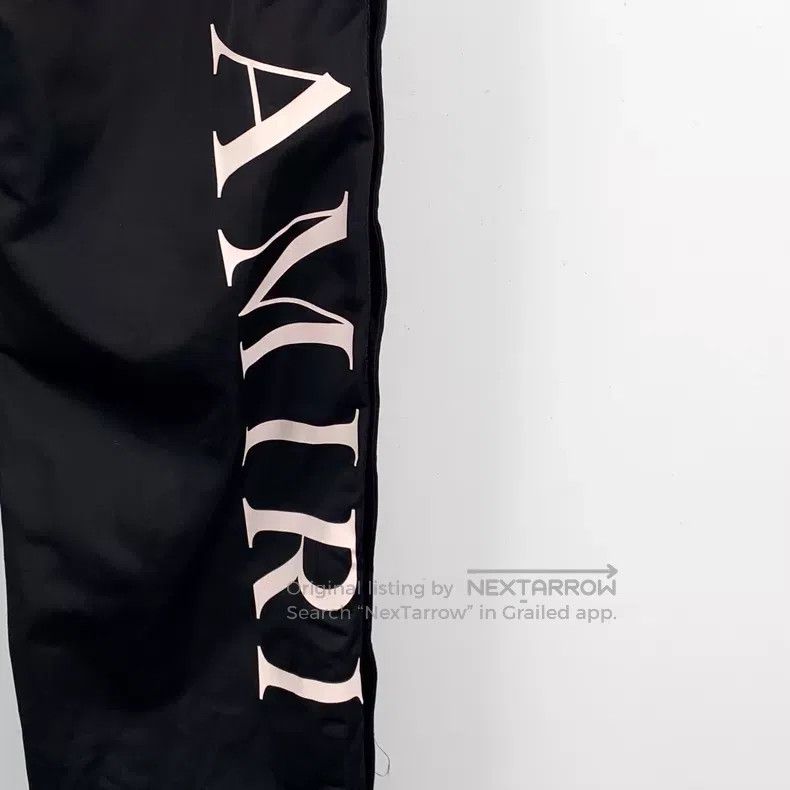 Amiri Amiri Black Logo Printed Sports Pants, Long Length Size US 32 / EU 48 - 4 Thumbnail