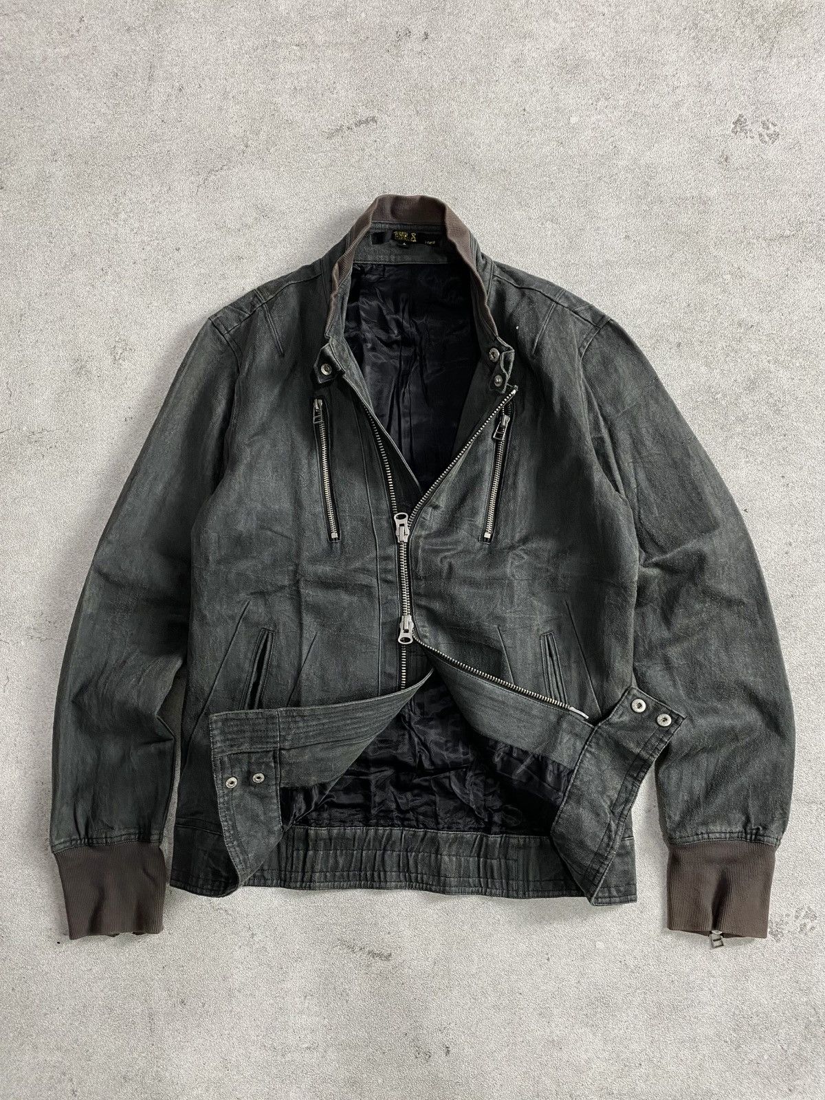 If Six Was Nine 2000s Rick Owens Style Double Zipper Biker jacket Size US M / EU 48-50 / 2 - 1 Thumbnail