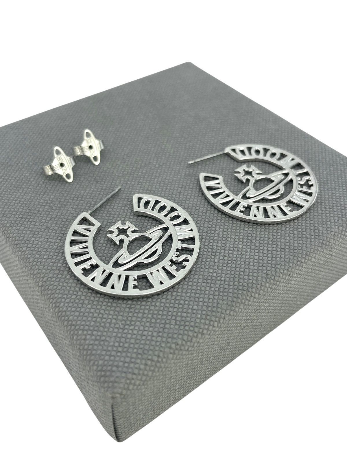 Vivienne Westwood Spell Out Hoop Orb Earrings Size ONE SIZE - 4 Thumbnail