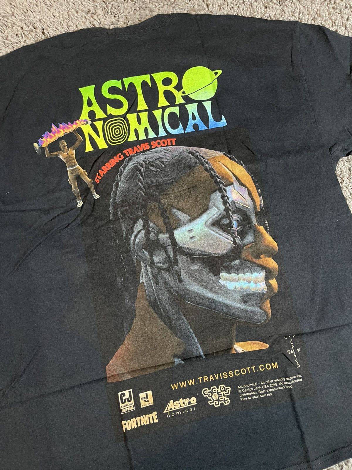 Travis Scott Travis Scott x Fortnite Sicko Event Astronomical Tee Black Size US L / EU 52-54 / 3 - 2 Thumbnail