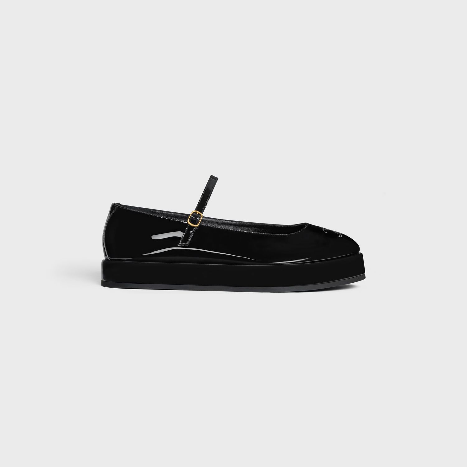 Celine clara wedge mary-jane ballerina in patent calfskin black Size US 9 / IT 39 - 1 Thumbnail
