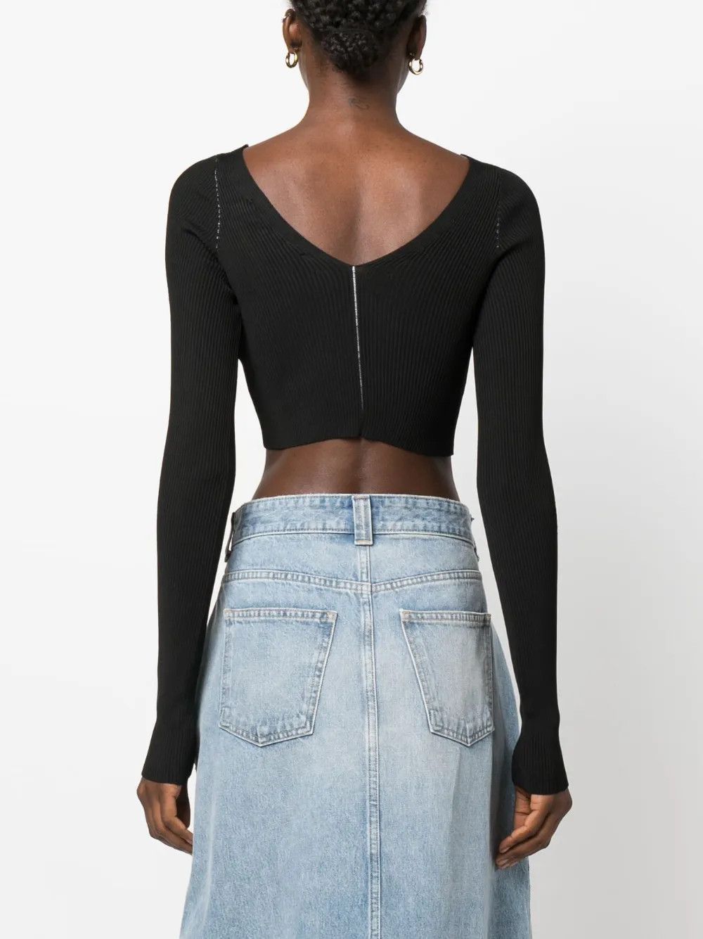 Marni o1y1125 V-neck Sweater in Black Size M / US 6-8 / IT 42-44 - 4 Thumbnail