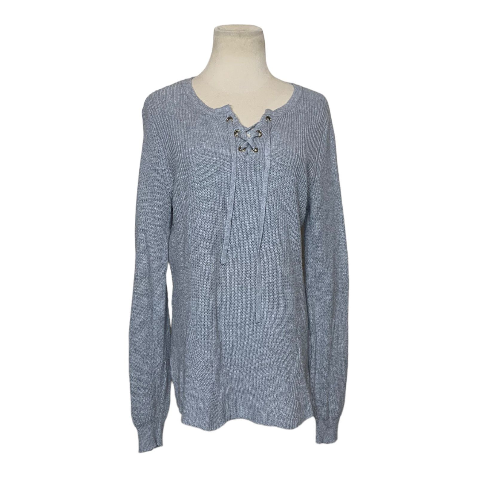 Old Navy Old Navy long sleeves gray lace up top size Small Size S / US 4 / IT 40 - 5 Thumbnail