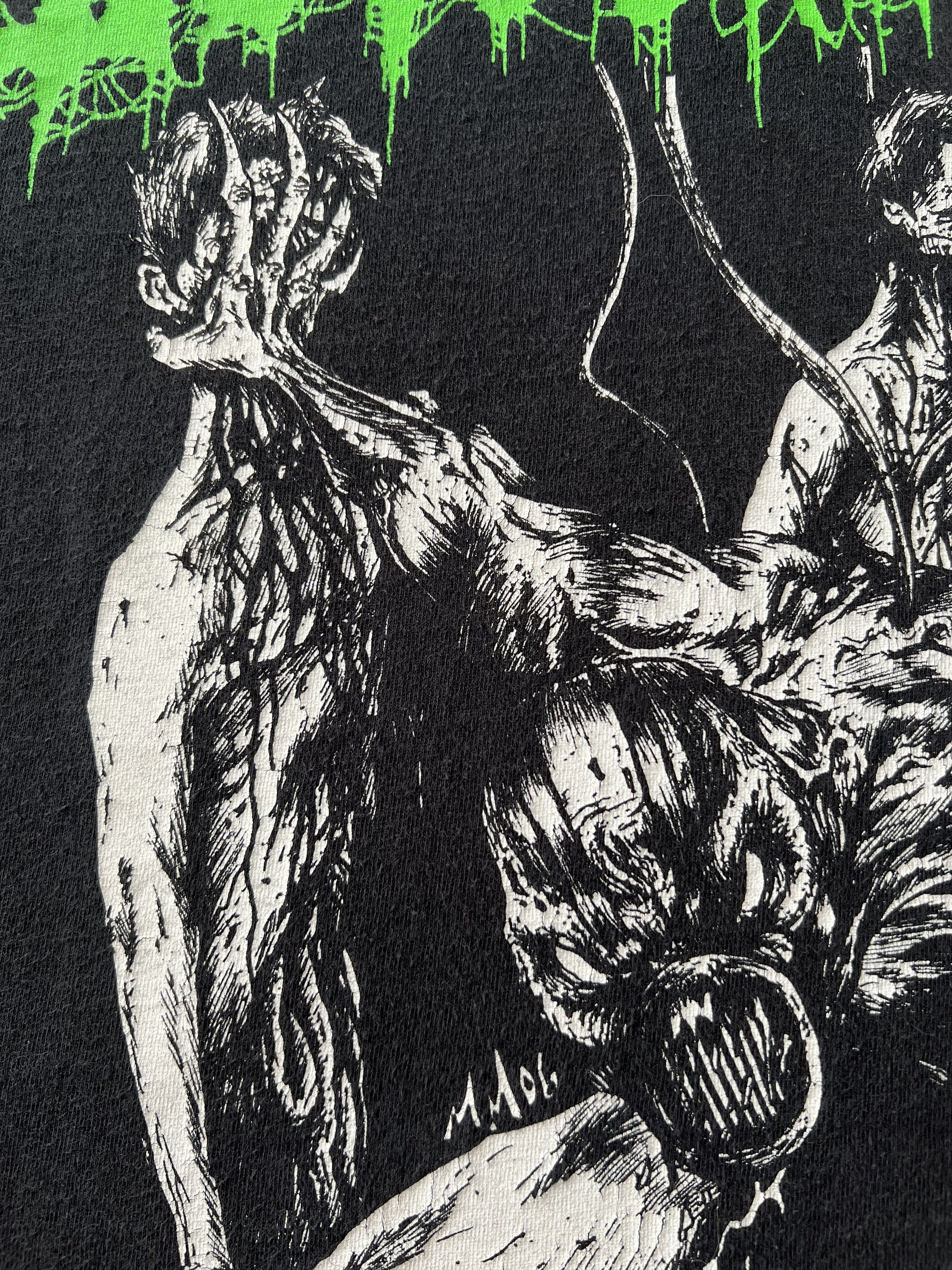 Band Tees Vintage 2000s Devourment Butcher the Weak Death Metal Tshirt Size US L / EU 52-54 / 3 - 4 Thumbnail