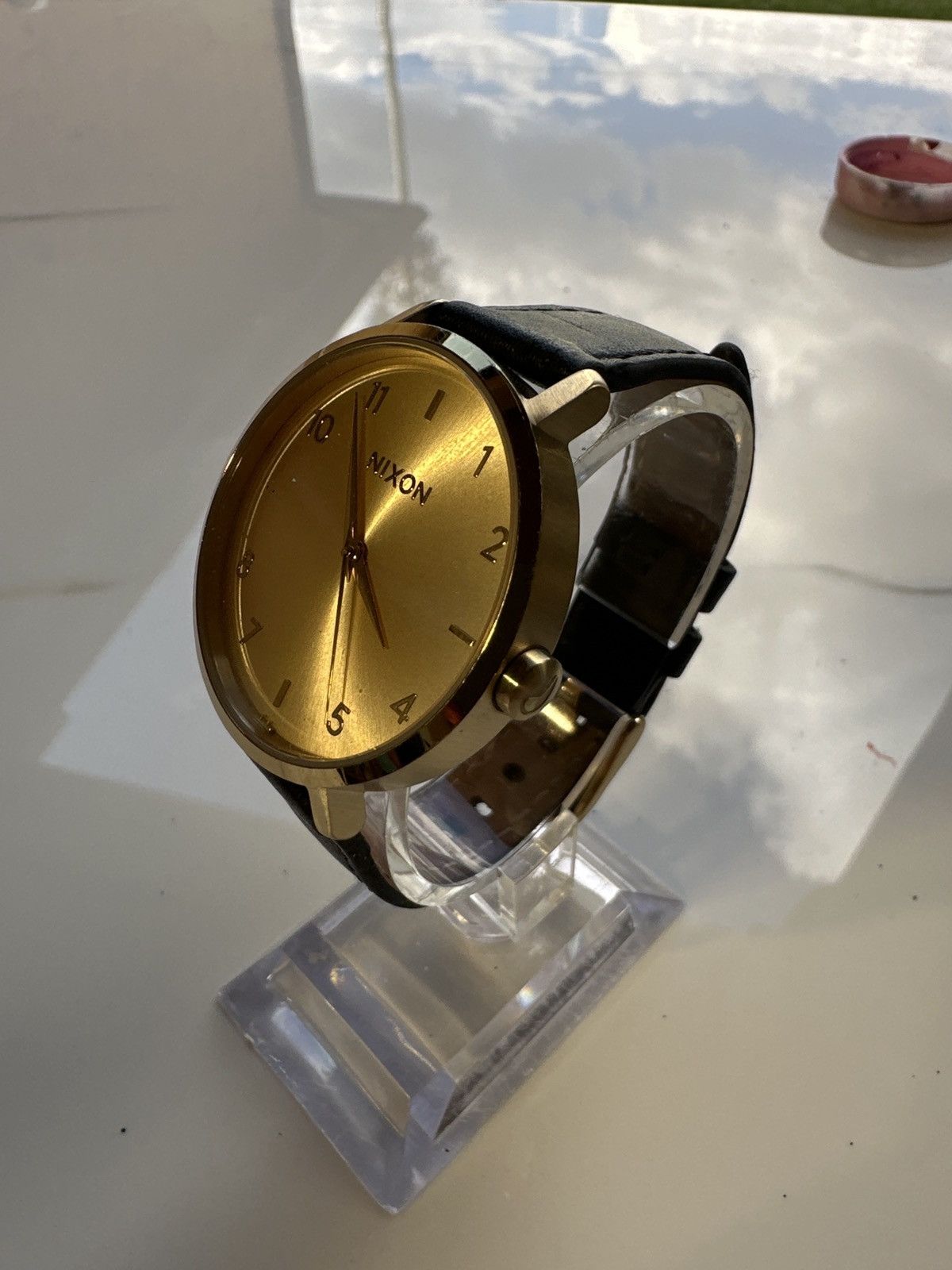 Nixon Nixon Arrow 38mm Black Leather Watch 1410 Size ONE SIZE - 2 Thumbnail