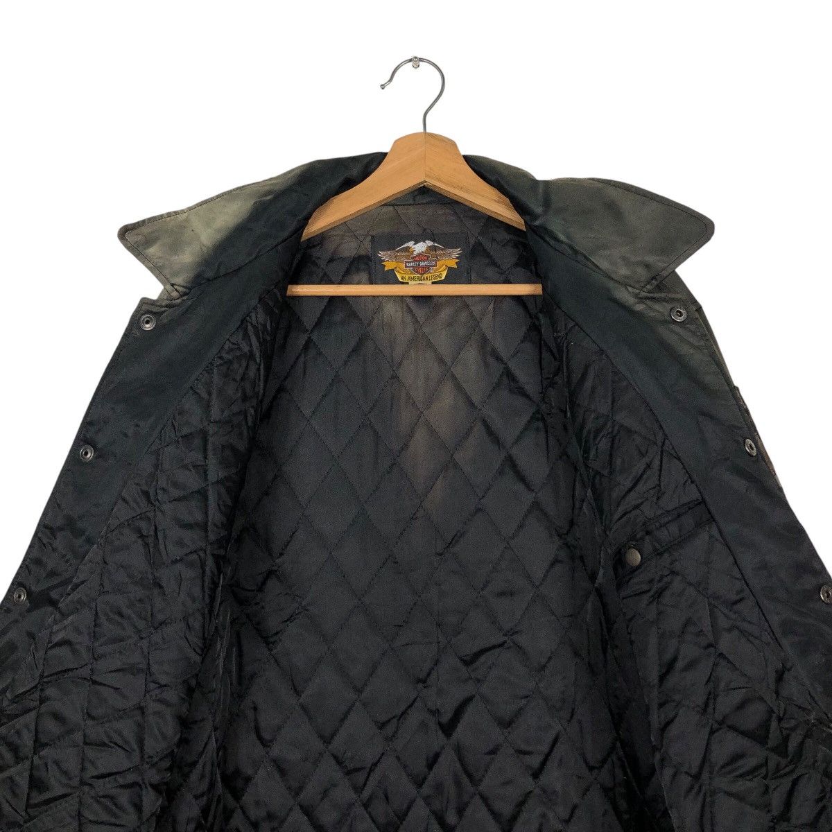Harley Davidson × Vintage Vintage Bomber Racing Biker Jacket Harley Davidson SunFaded Size US L / EU 52-54 / 3 - 15 Thumbnail