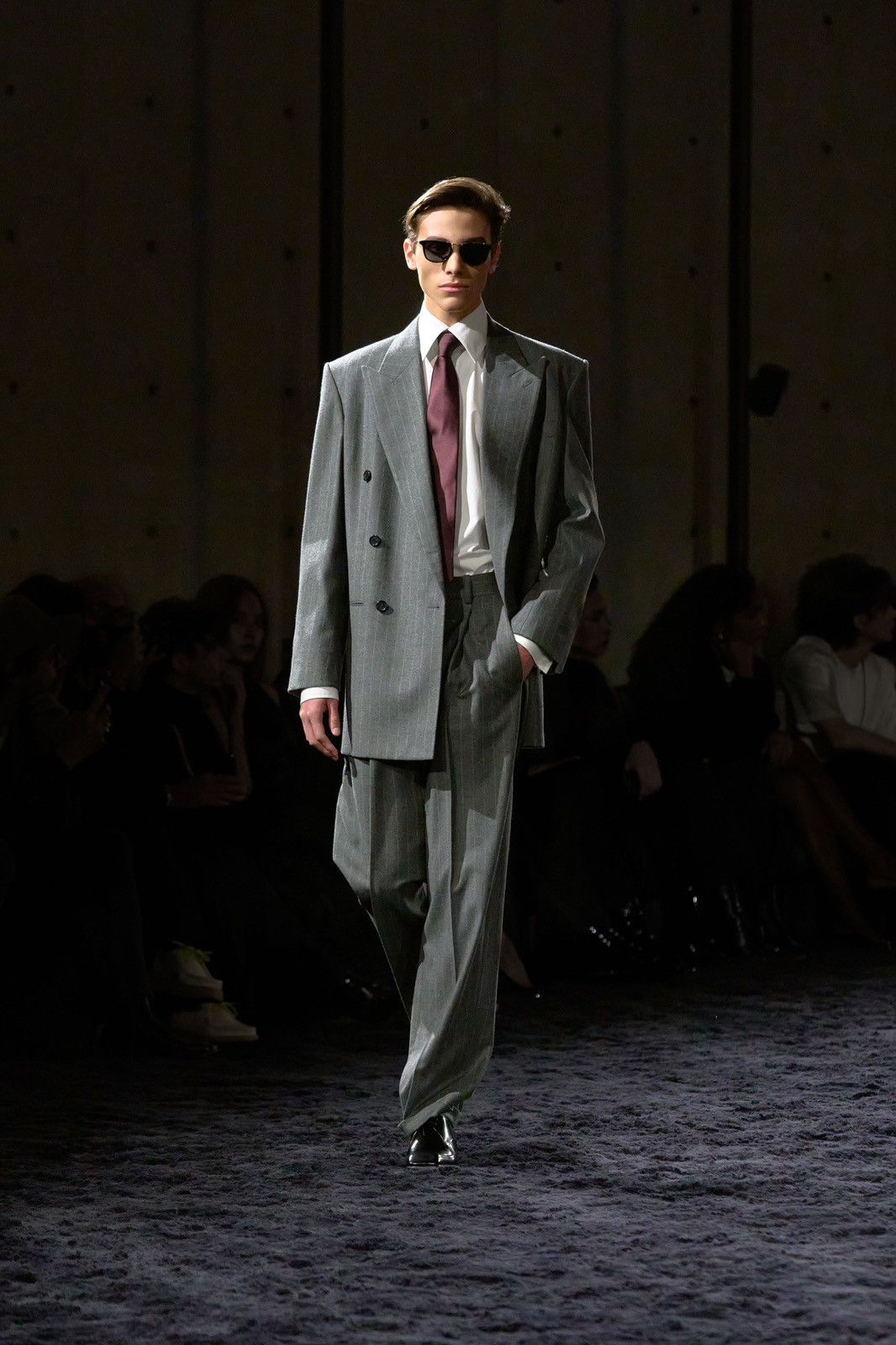 Saint Laurent Paris Oversized Pinstripe Double Breasted Blazer Size 50R - 1 Thumbnail