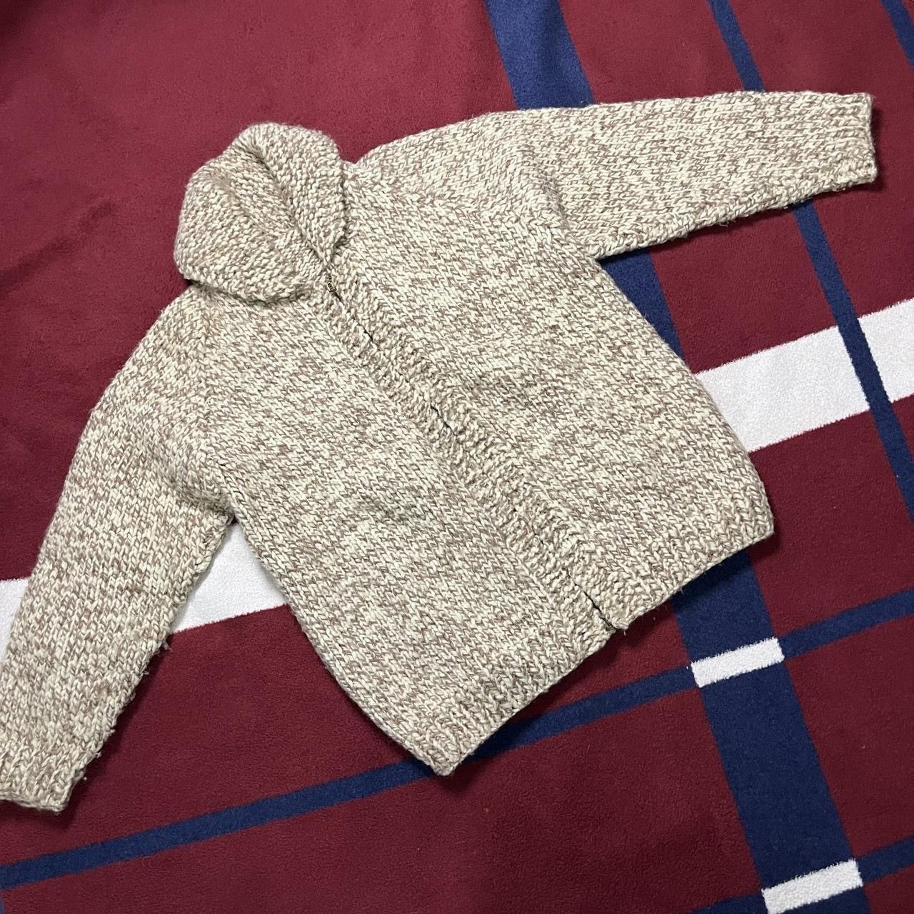 Other Vintage shawl collar Chunky Cardigan Knit tan cream Full Zip Size S / US 4 / IT 40 - 1 Thumbnail
