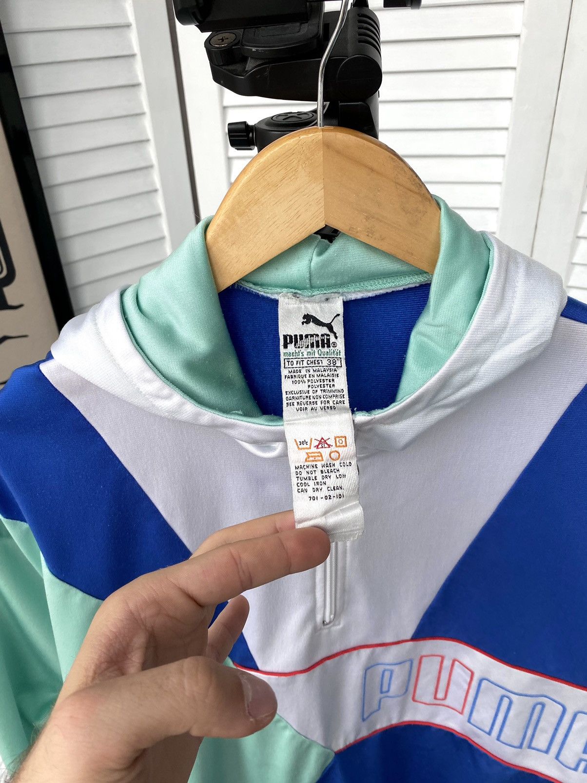 Puma × Vintage Vintage 90s Puma Track 1/4 Zip Hoodie Retro Atchletic Size US M / EU 48-50 / 2 - 6 Thumbnail