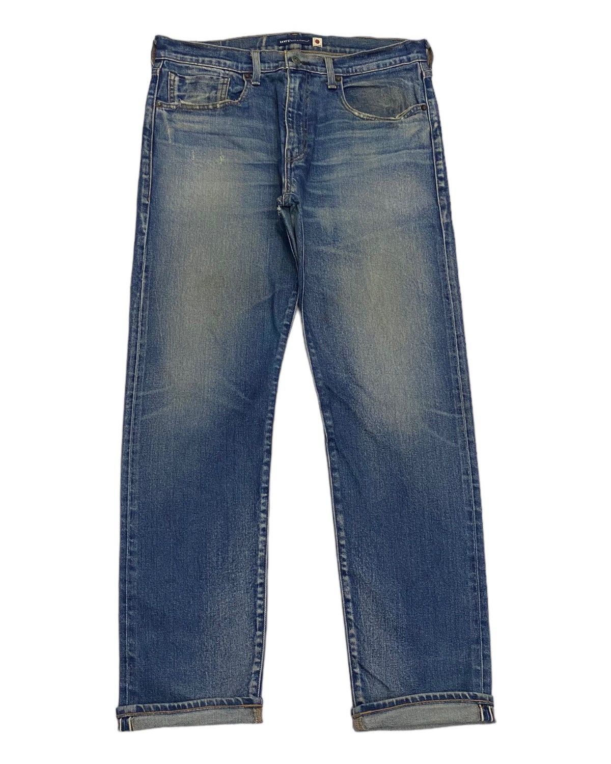 image of Levis Made & Craft Japan Made Selvedge Distressed Denim Jean in Blue, Men's (Size 35)