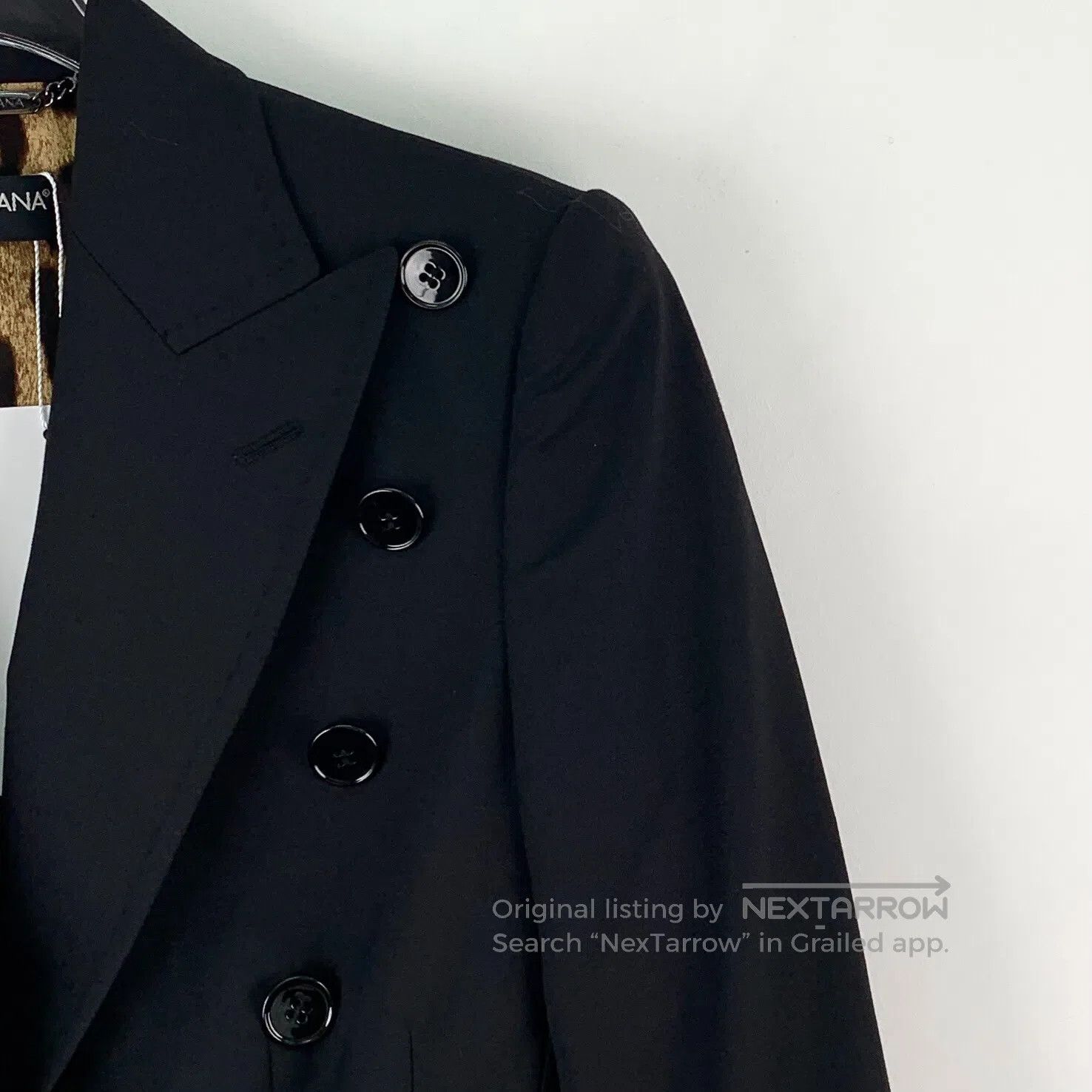 Dolce & Gabbana Dolce Gabbana Black wool collar button design long-sleeved Size XS / US 0-2 / IT 36-38 - 3 Thumbnail
