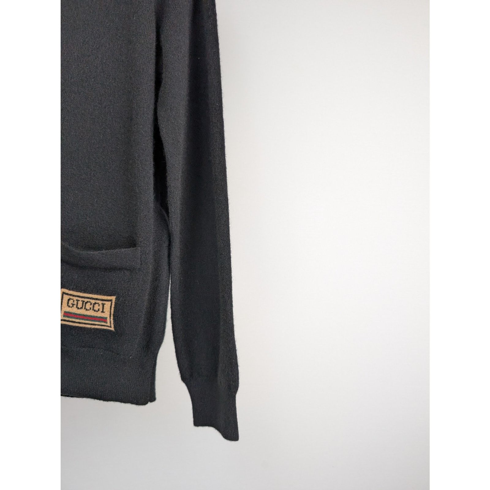 Gucci o1rshd1 100% Cashmere Cardigan Sweater With Logo in Black Size US S / EU 44-46 / 1 - 2 Thumbnail