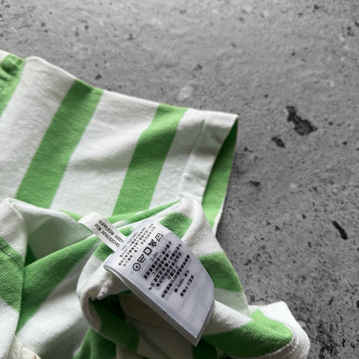 Polo Ralph Lauren Polo Ralph Lauren Vintage Green White Striped Polo Shirt Size US L / EU 52-54 / 3 - 6 Thumbnail