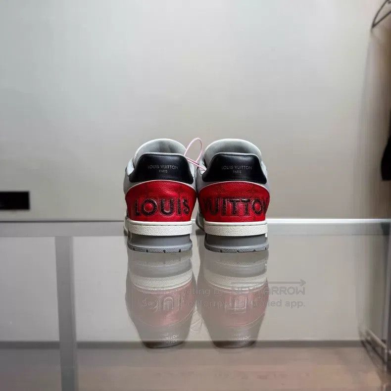 Louis Vuitton Louis Vuitton Trainer Black and Red Velcro shoes Size US 7 / EU 40 - 4 Thumbnail